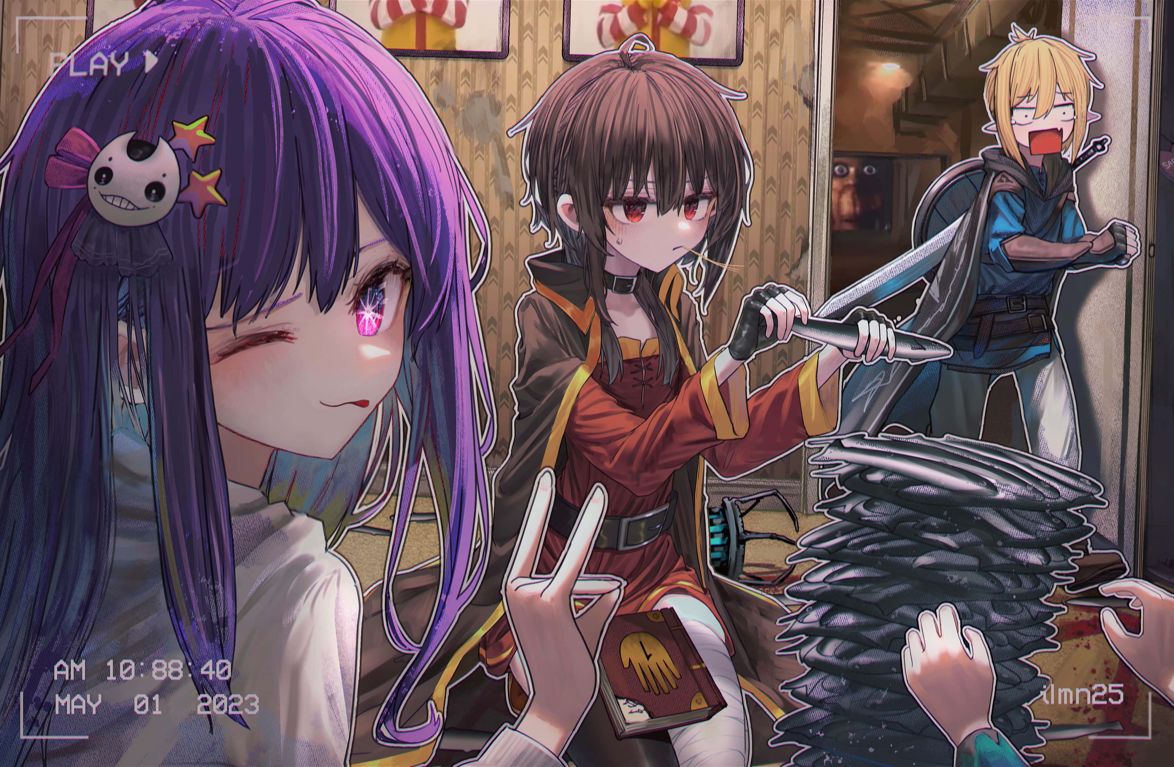 Oshi No Ko, purple hair, sword, 4K Desktop Wallpaper