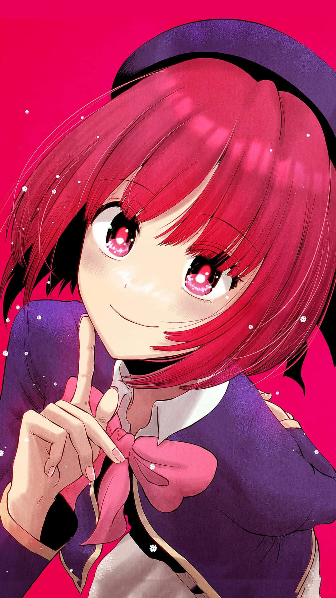 Oshi No Ko, anime girl, vibrant red hair, Full HD Phone Wallpaper