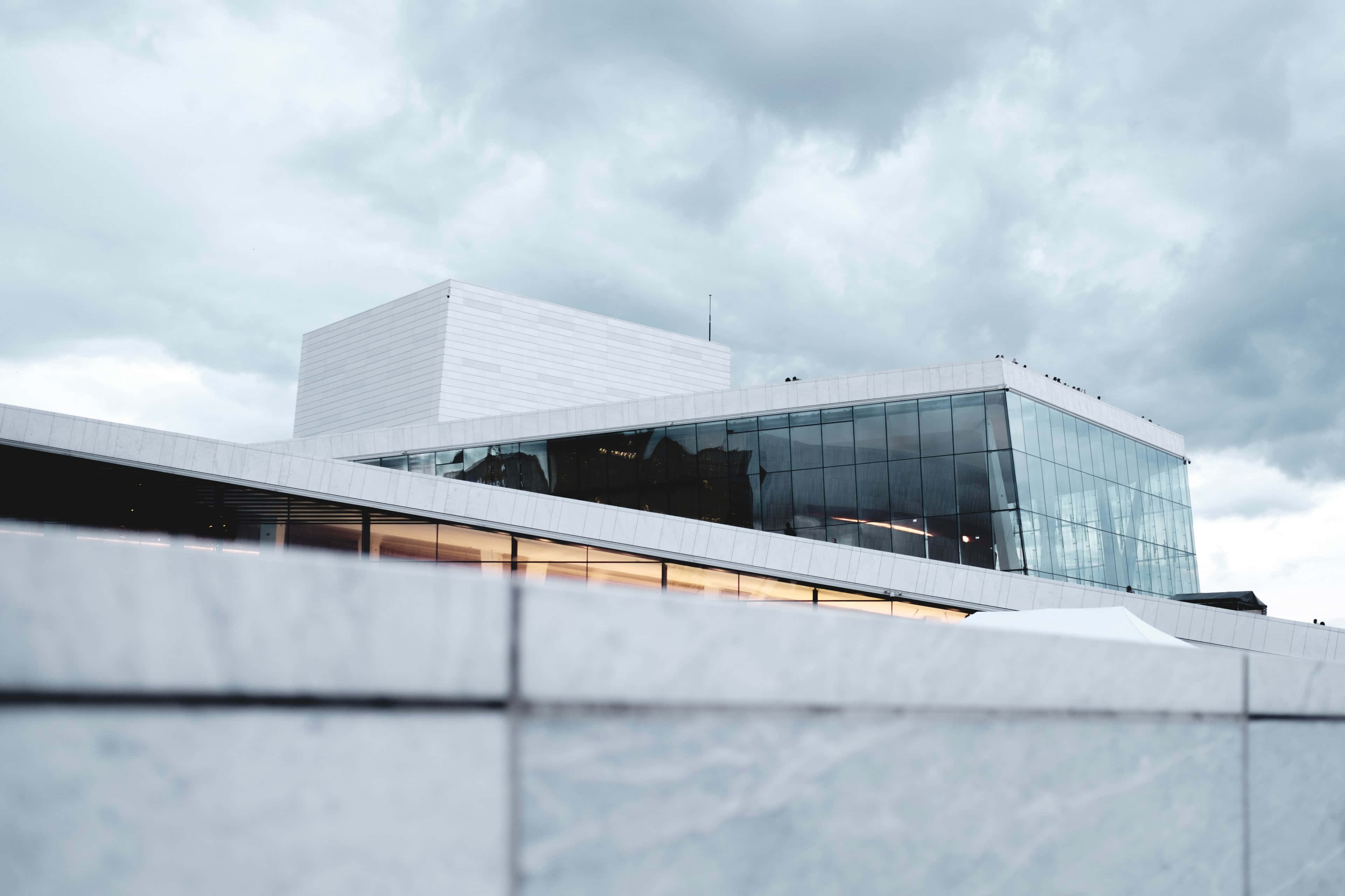 Oslo Opera House, white architecture, glass architectural structure, 4K Desktop Wallpaper