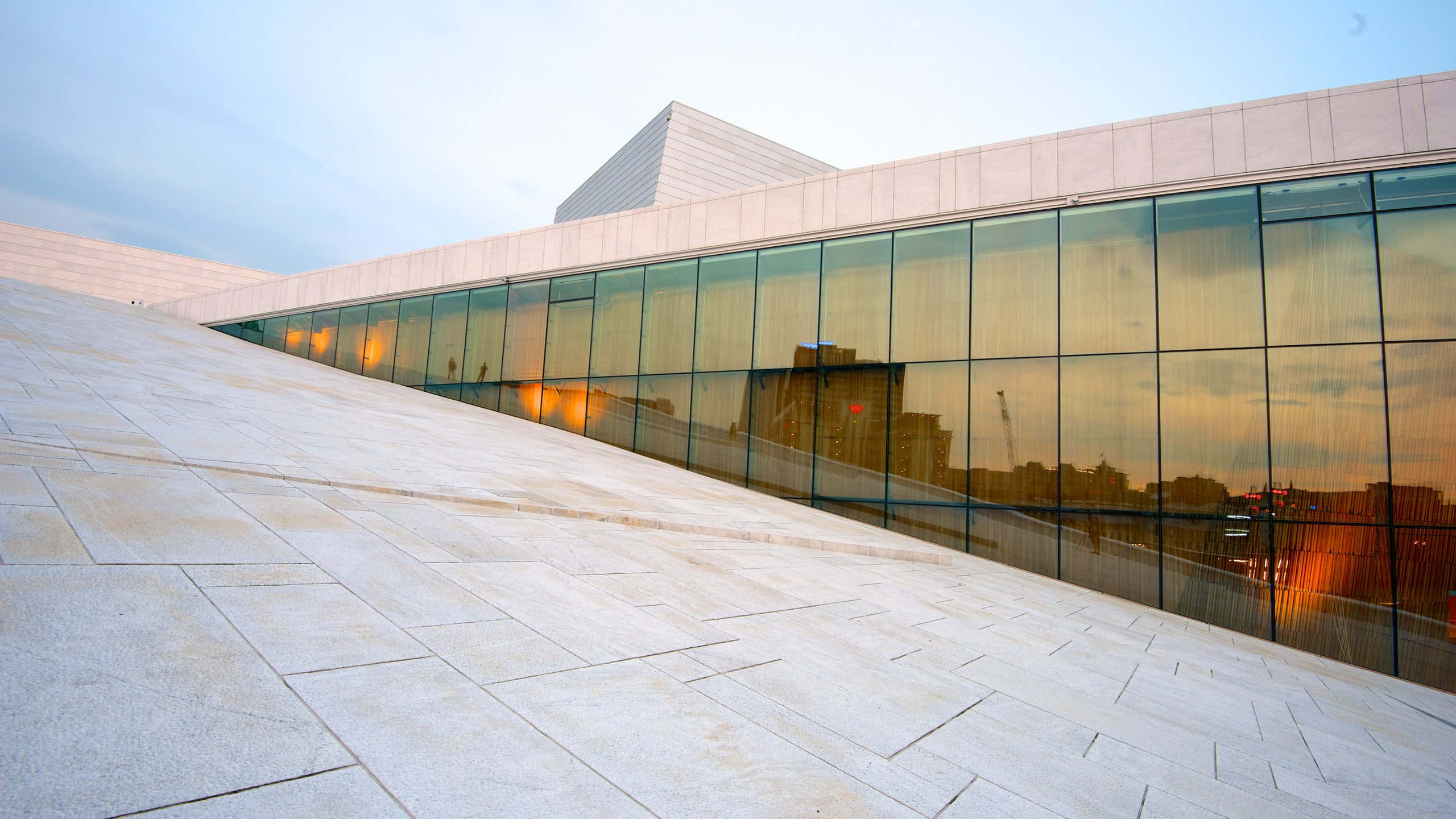 Oslo Opera House, glass, stone, 2K Desktop Wallpaper