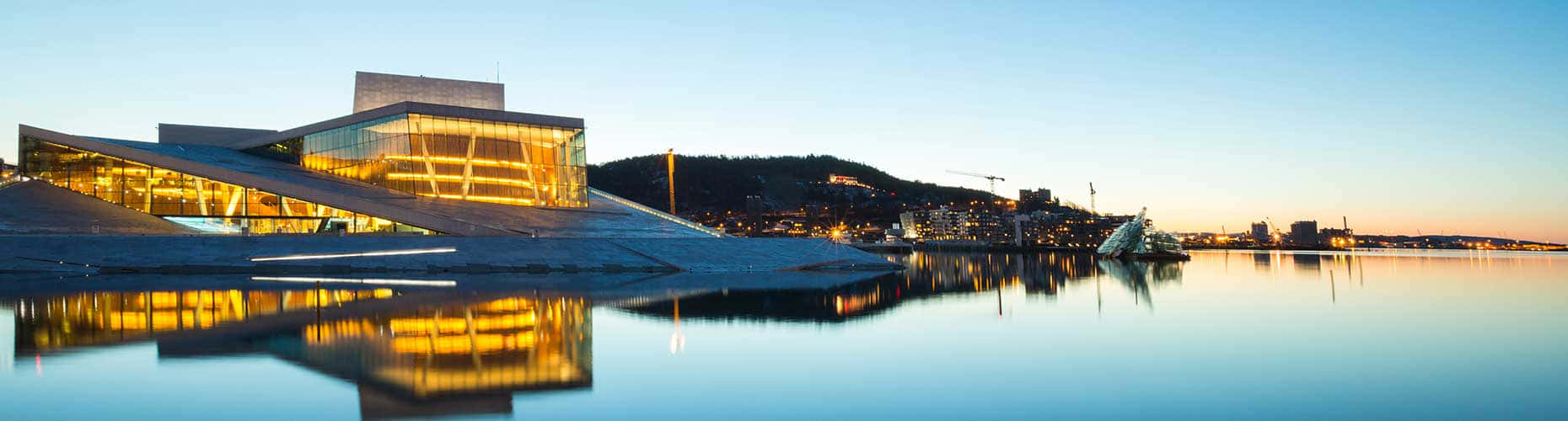 Oslo Opera House, horizon, glass and steel concert hall, HD Desktop Wallpaper