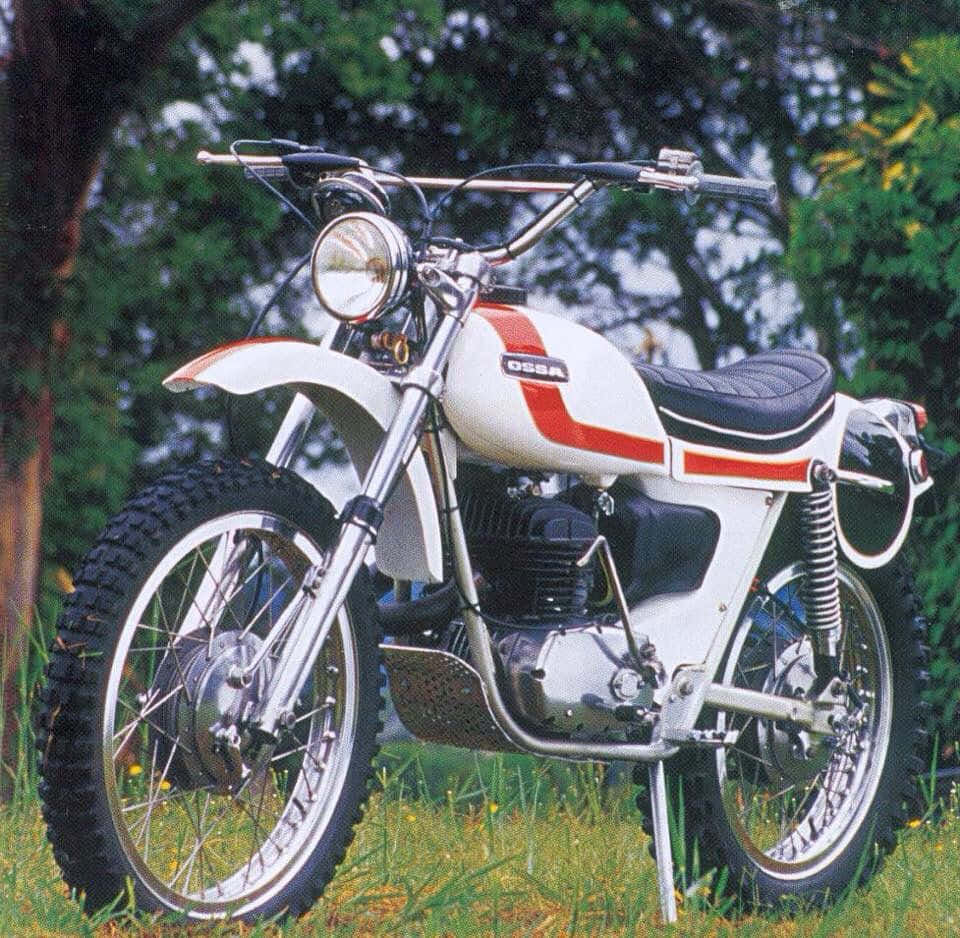 Ossa, dirt bike, white and red, SD Desktop Wallpaper