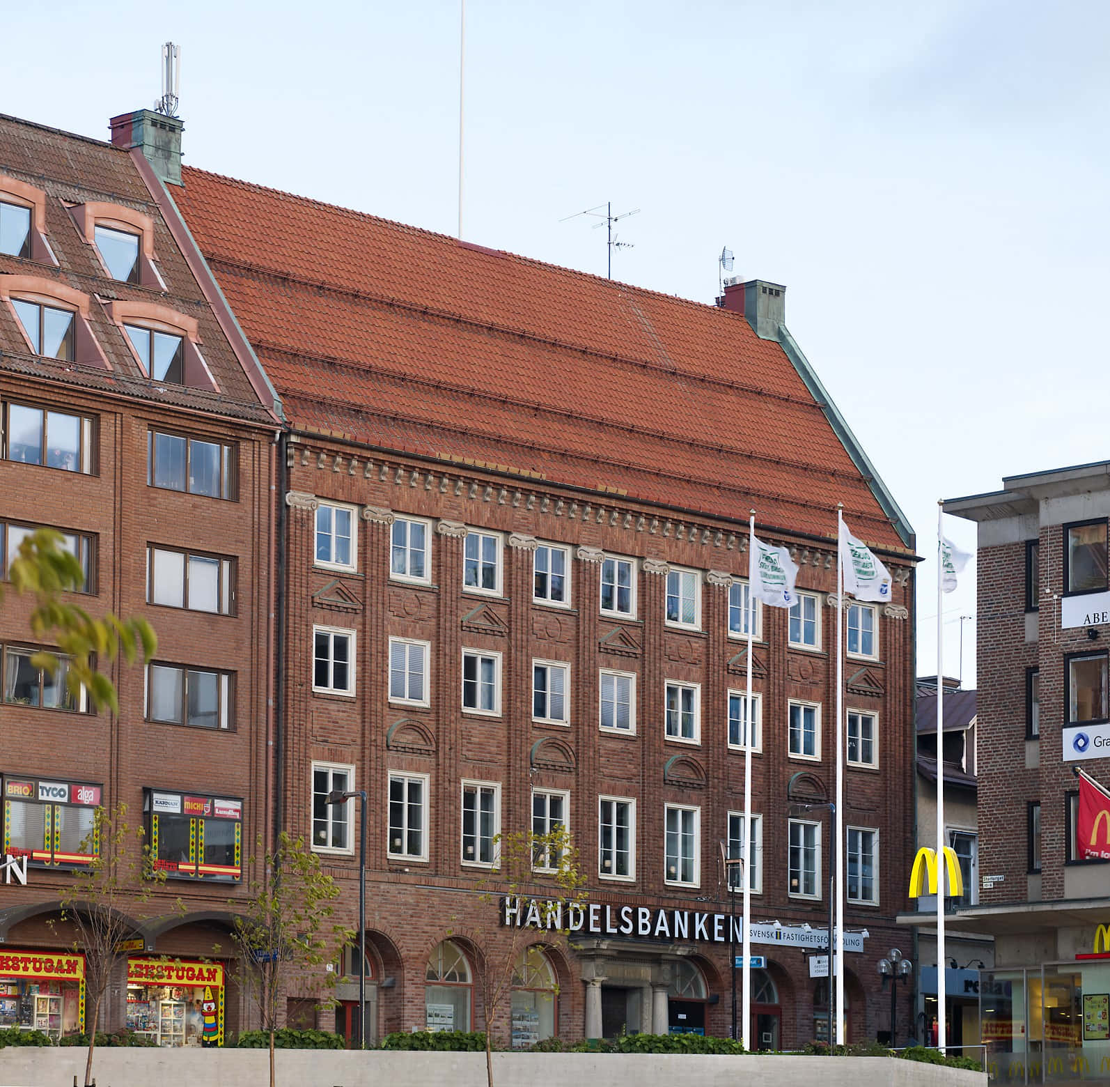 Östersund, city center building, red brick, HD Desktop Wallpaper