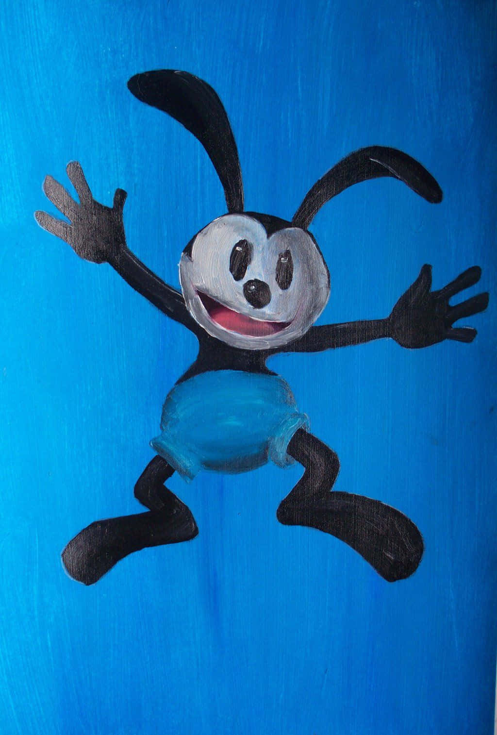Oswald the lucky rabbit, black and white cartoon rabbit, long ears, HD Phone Wallpaper