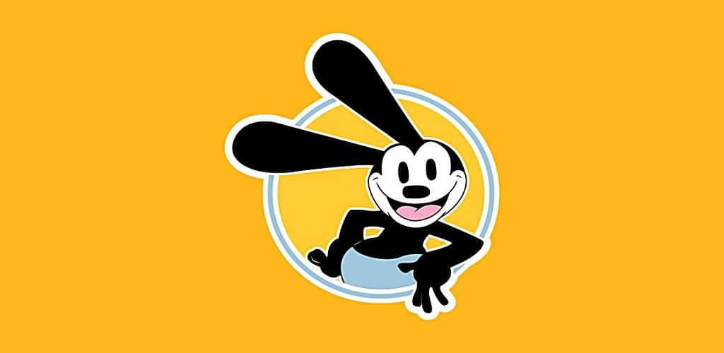 Oswald the lucky rabbit, black and white, long ears, SD Desktop Wallpaper