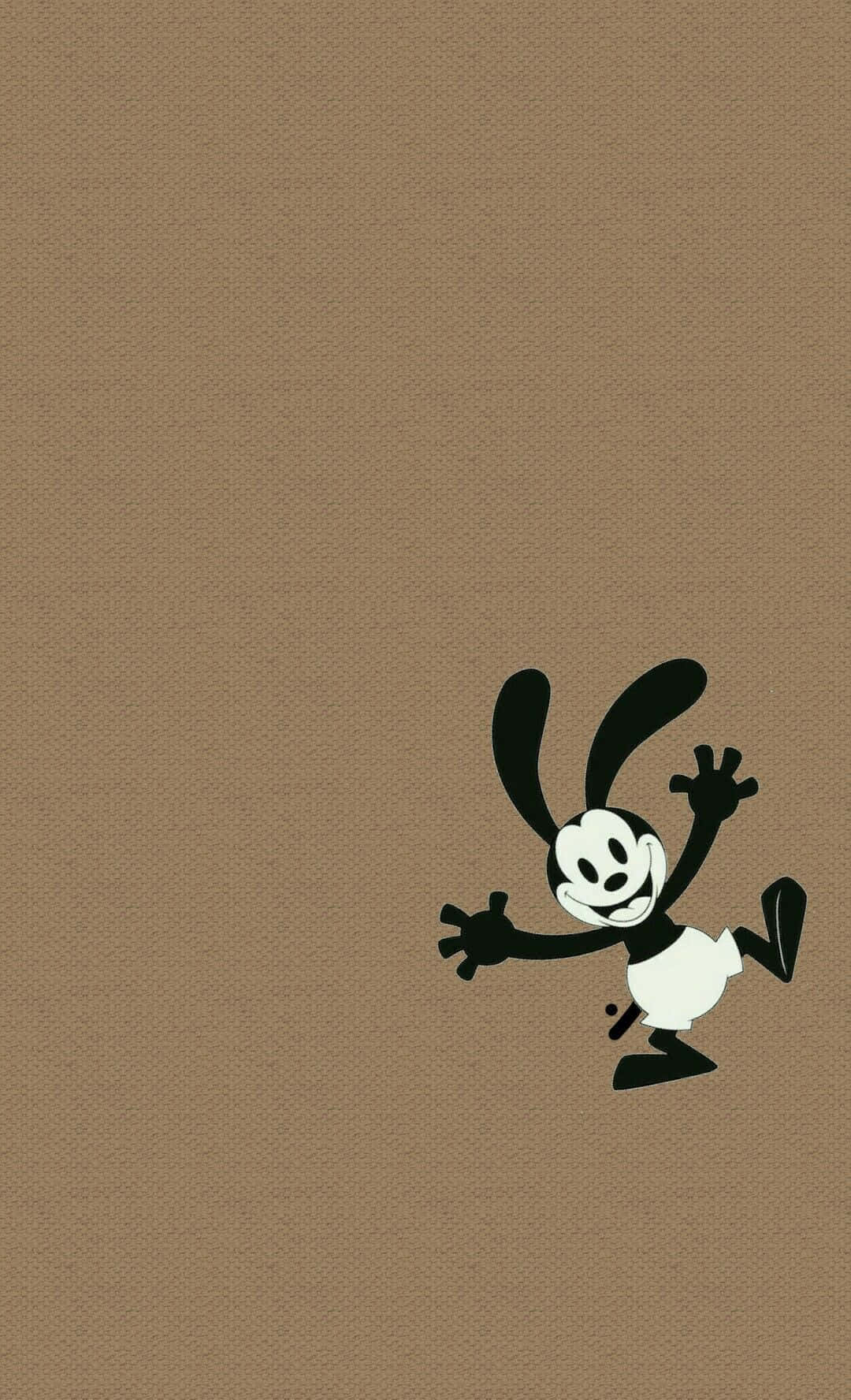Oswald the lucky rabbit, black and white cartoon rabbit, long ears, HD Phone Wallpaper