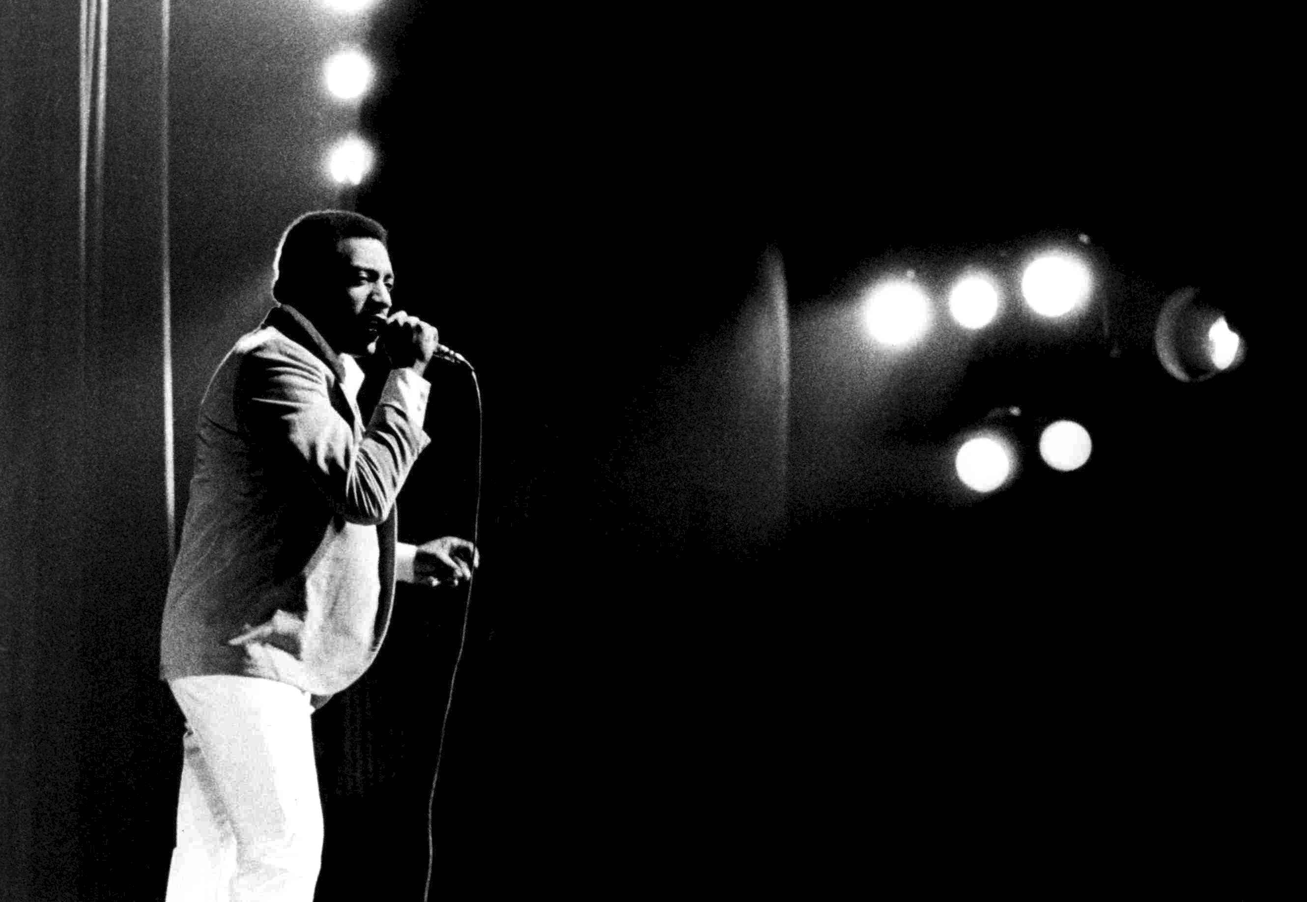 Otis Redding, black and white photo, male singer, 2K Desktop Wallpaper