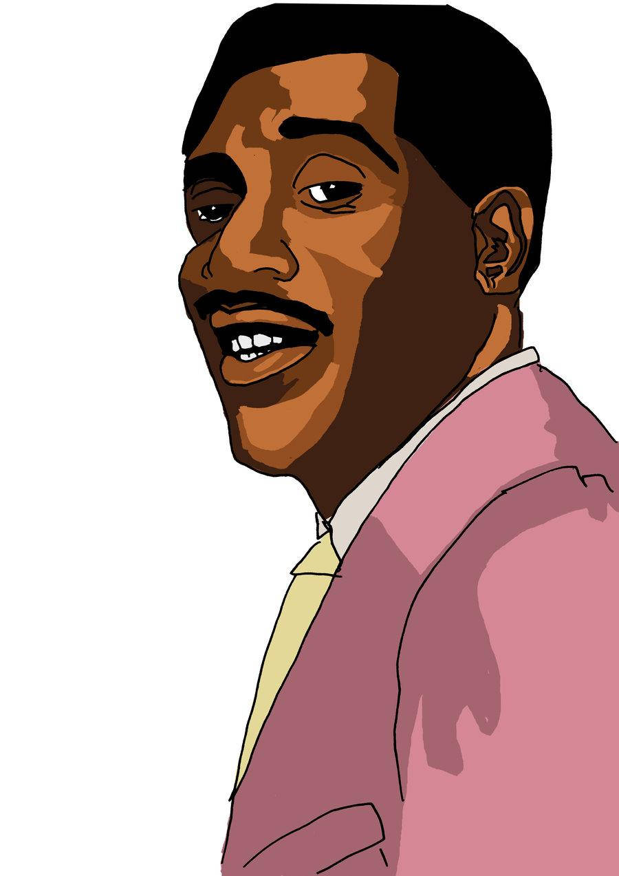 Otis Redding, pink suit, yellow tie, SD Phone Wallpaper