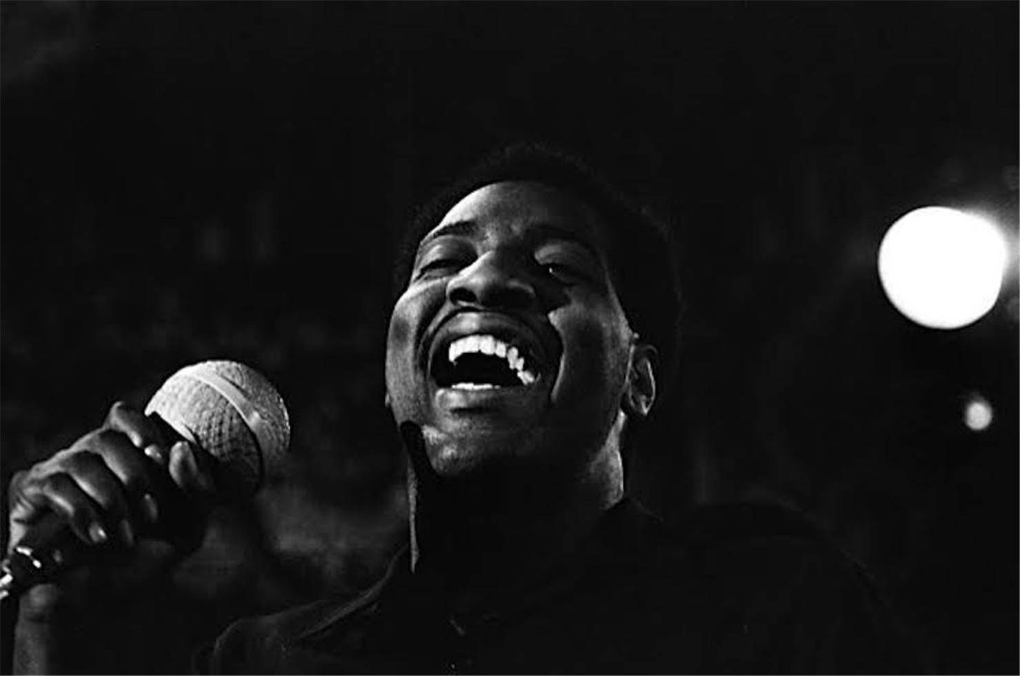 Otis Redding, jolly performance, black and white, HD Desktop Wallpaper