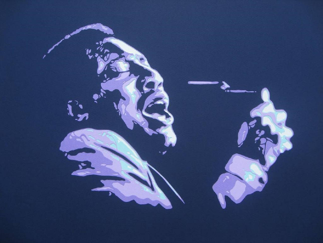 Otis Redding, purple, blue, HD Desktop Wallpaper