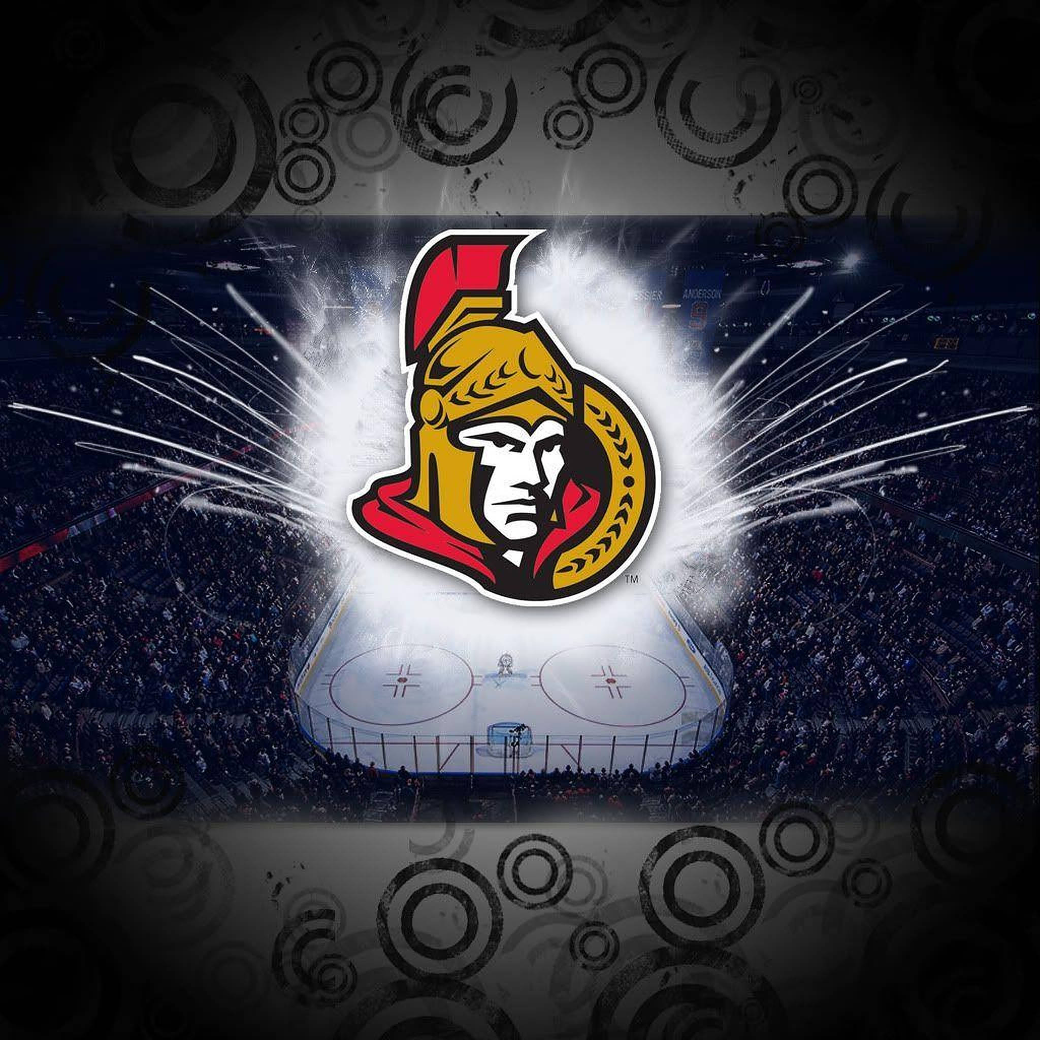 Ottawa Senators, fireworks, hockey arena, Full HD Desktop Wallpaper