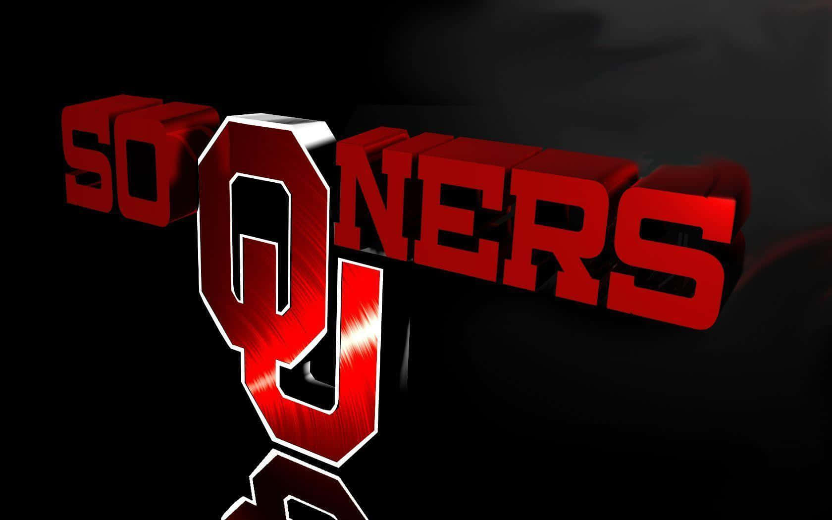 SOONERS, red, 3D letters, HD Desktop Wallpaper