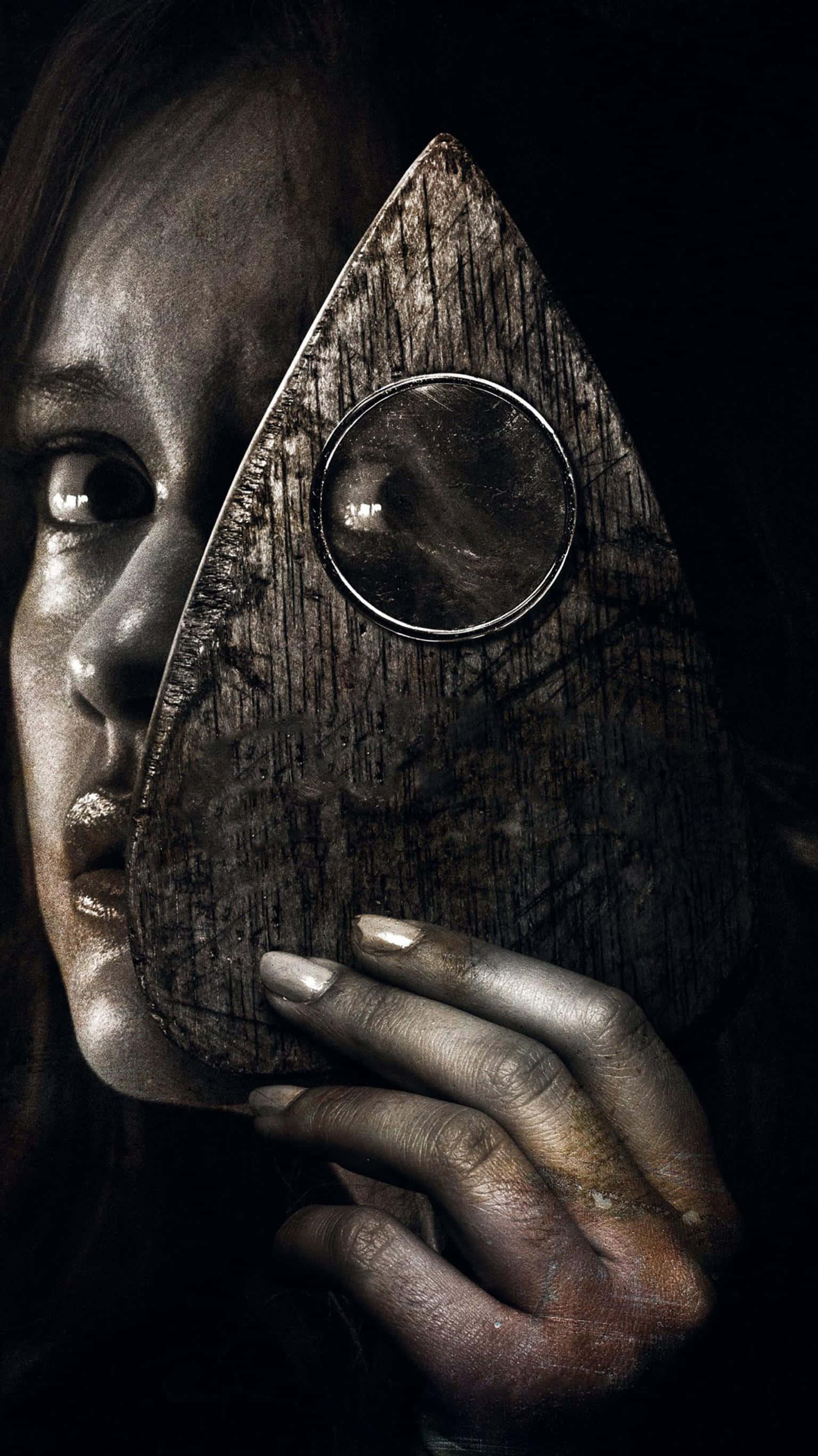 Ouija Boards, silver-painted skin, wooden mask, 2K Phone Wallpaper
