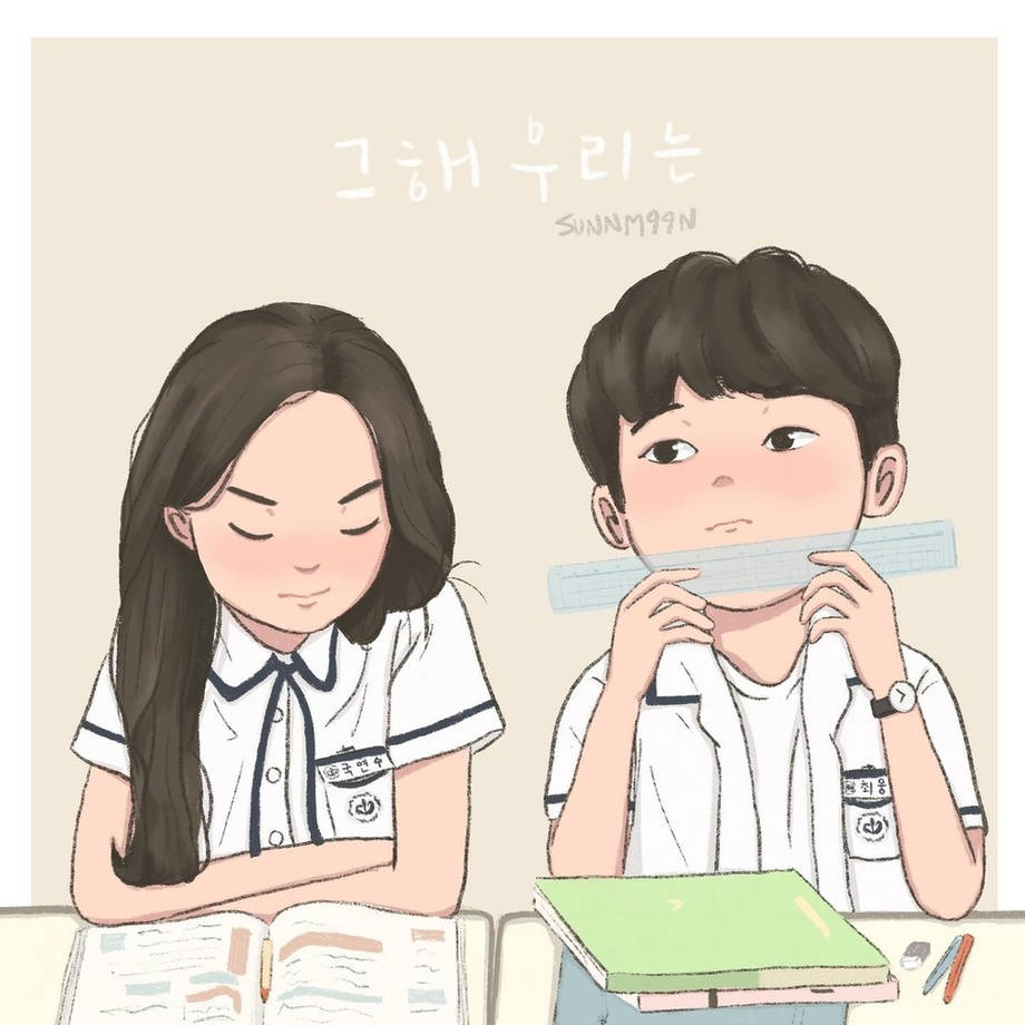 Our Beloved Summer, school uniforms, desks, SD Desktop Wallpaper