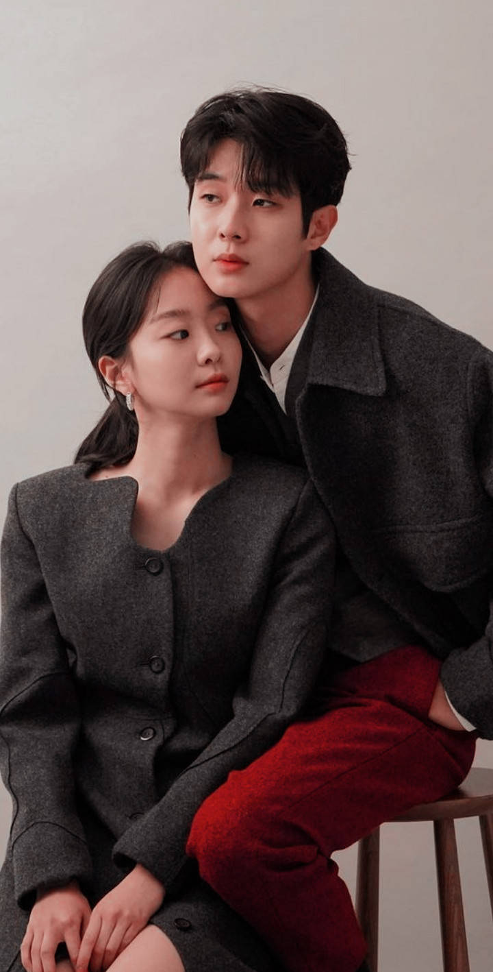 Our Beloved Summer, couple, dark coats, HD Phone Wallpaper