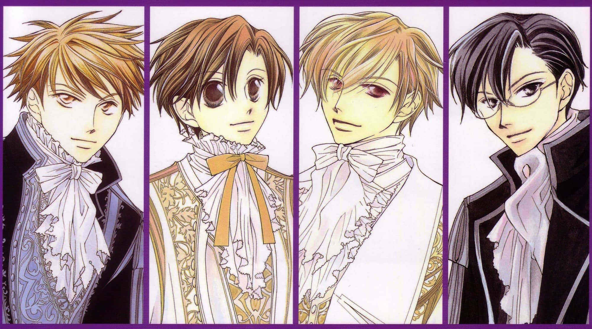 Ouran High School Host Club, vintage attire, ruffled collars, Full HD Desktop Wallpaper