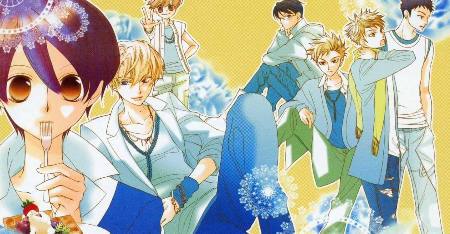 Ouran High School Host Club, main characters, group image, HD Desktop Wallpaper
