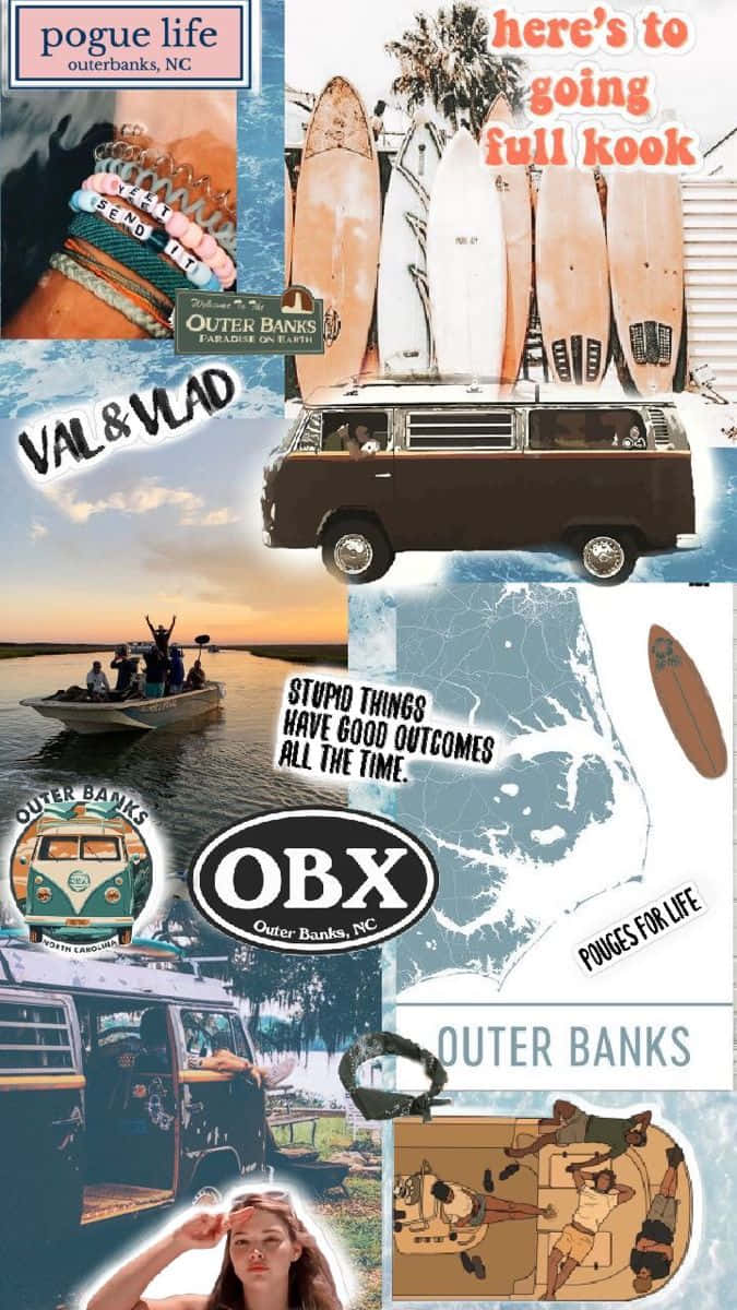 Outer Banks, surfboards, vans, SD Phone Wallpaper