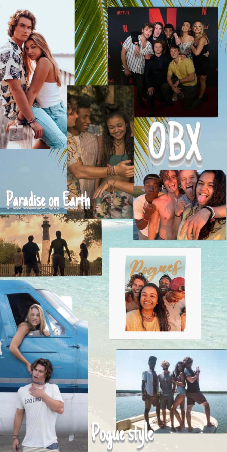 Outer Banks, cast collage, young people, HD Phone Wallpaper
