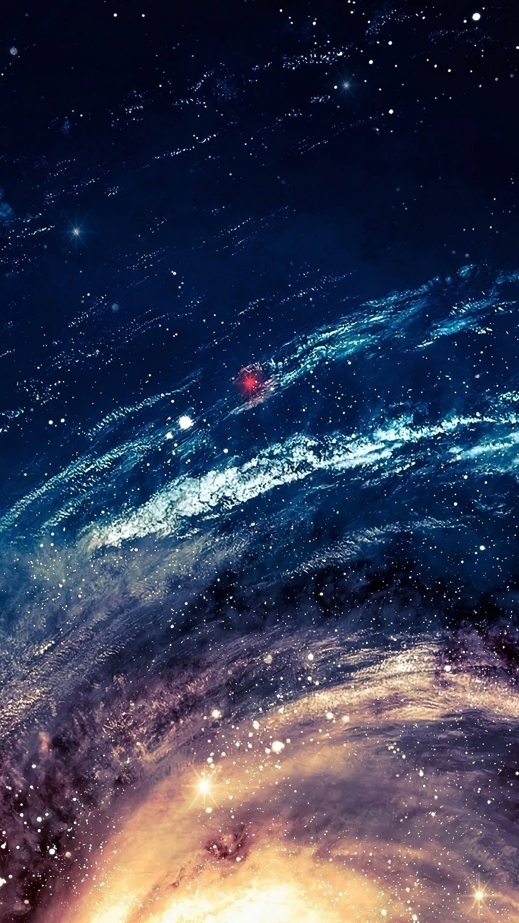 Vortex Of Space 4K Phone, spiral galaxy, cosmic dust, 4K Phone Wallpaper