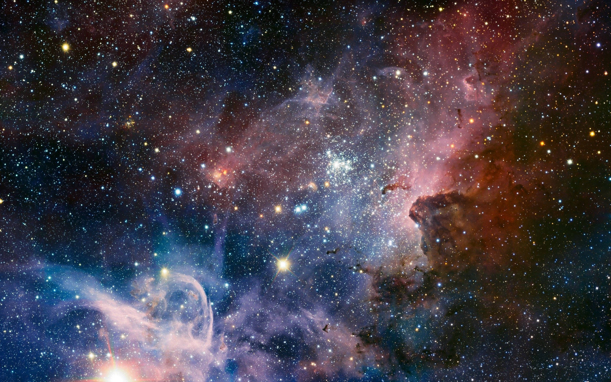 galaxy, nebulae, stars, 2K Desktop Wallpaper
