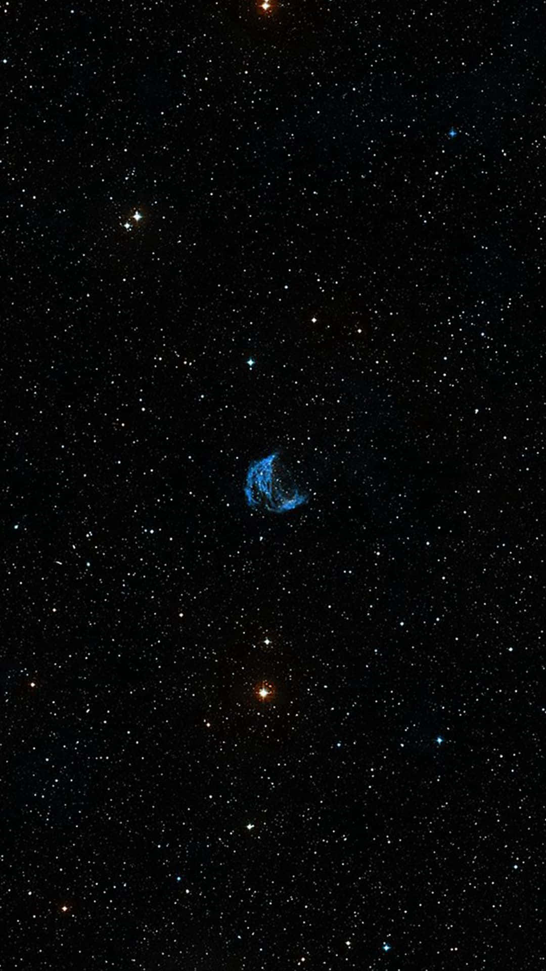 universe iphone, glowing blue nebula, dense field of stars, Full HD Phone Wallpaper