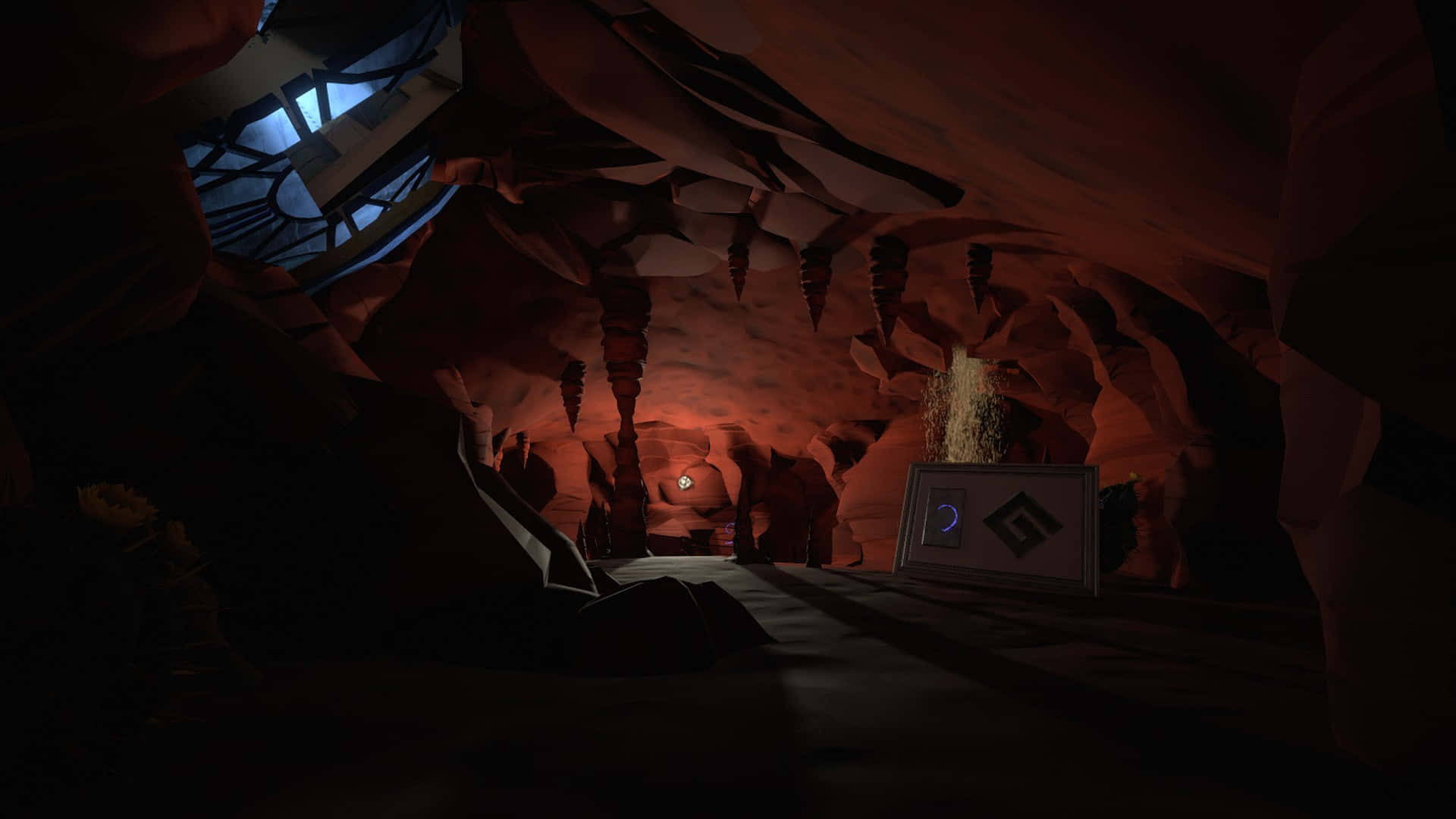 Outer Wilds, cavern, red rock formations, Full HD Desktop Wallpaper