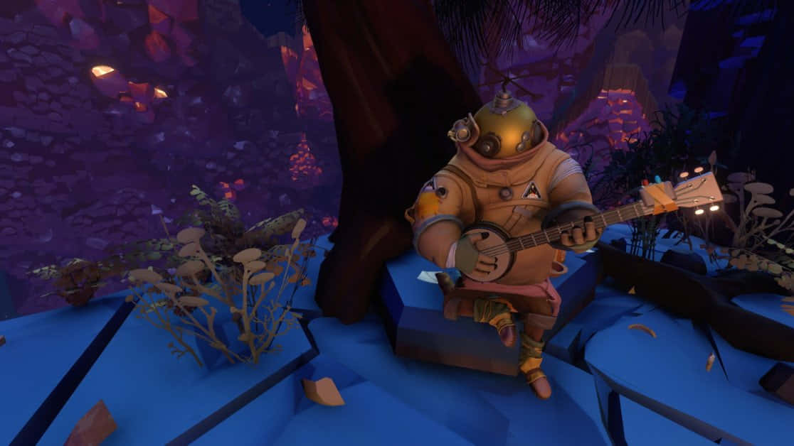 Outer Wilds, vintage suit, banjo, SD Desktop Wallpaper