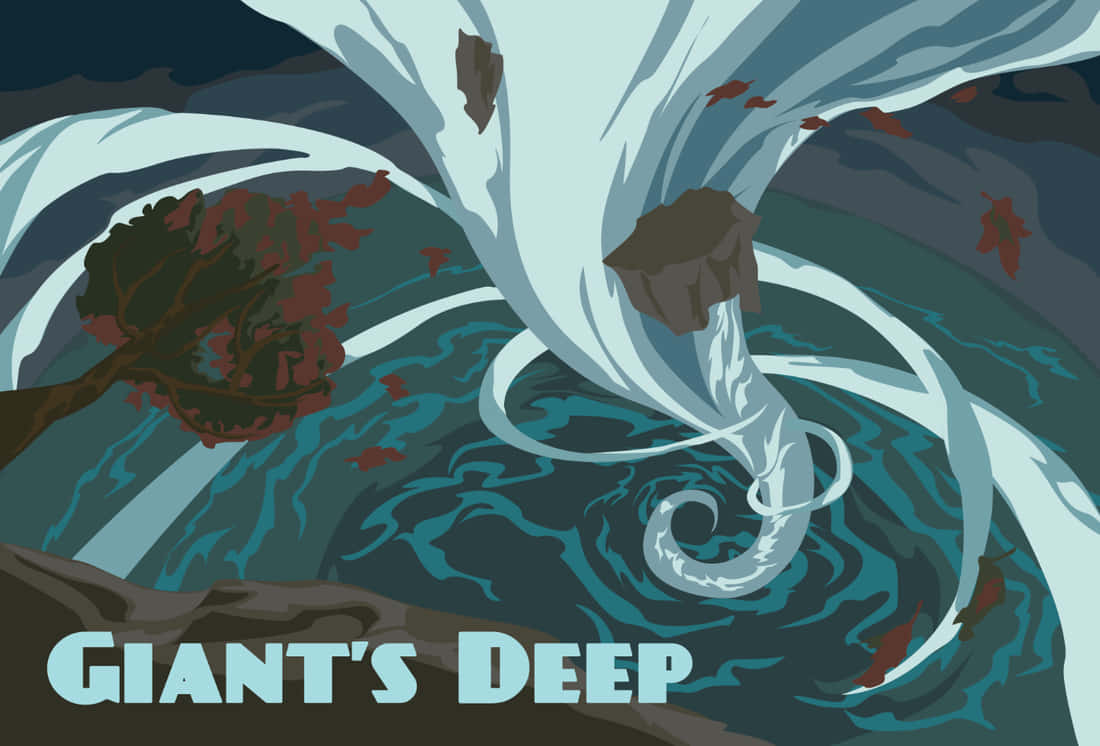 Outer Wilds, swirling water vortex, rocks, SD Desktop Wallpaper