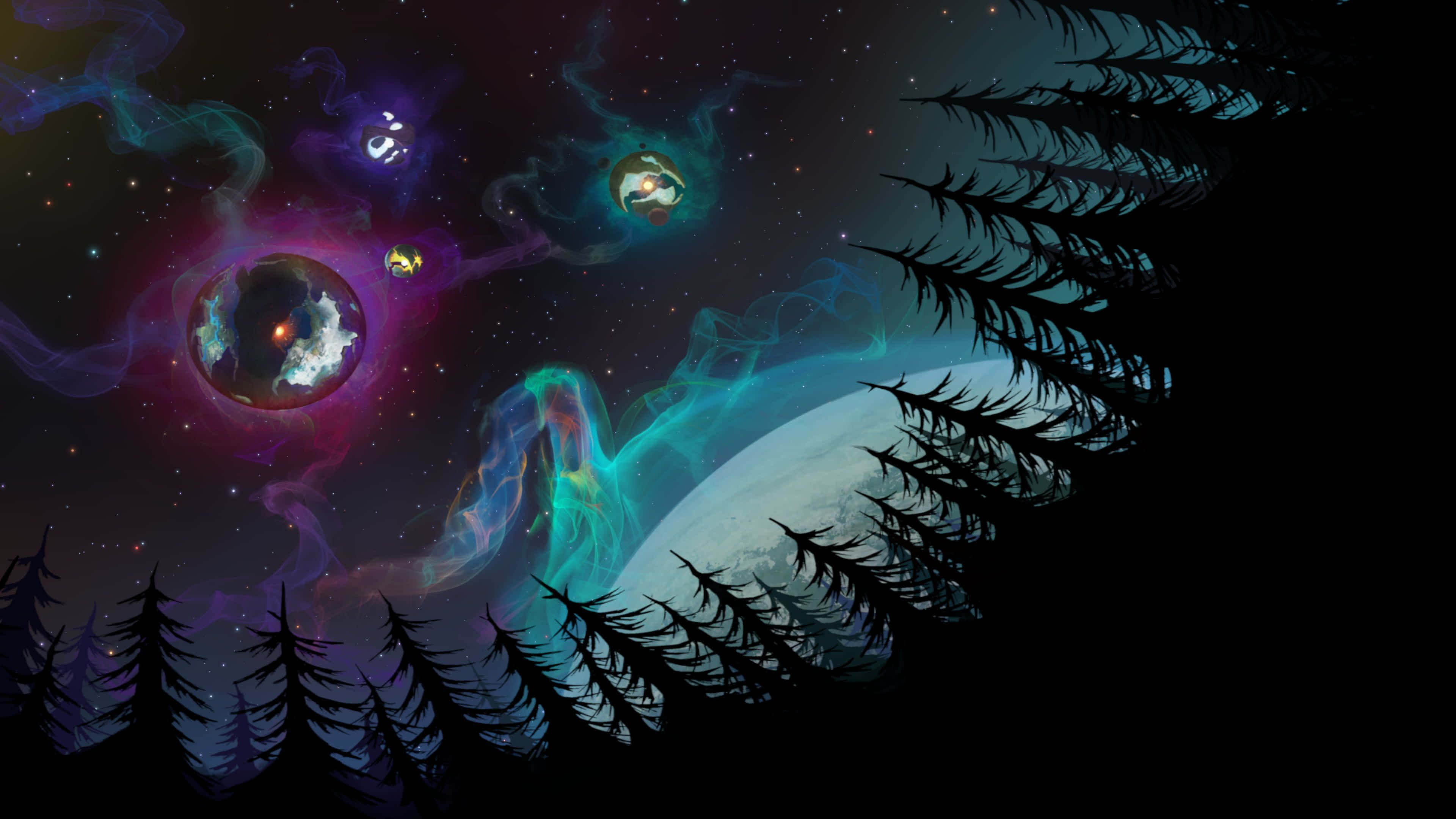 Outer Wilds, nebulae, planets, 4K Desktop Wallpaper