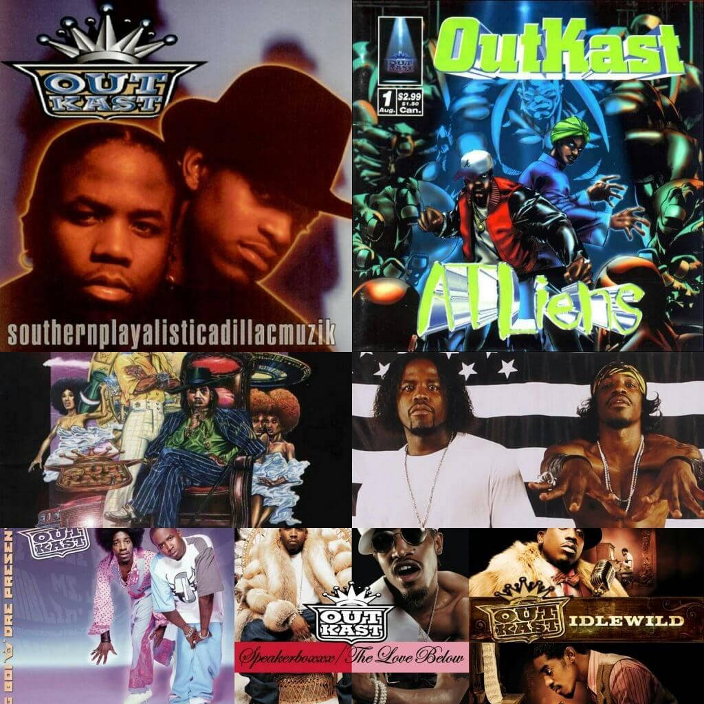 Outkast, album covers, vibrant graphics, SD Desktop Wallpaper