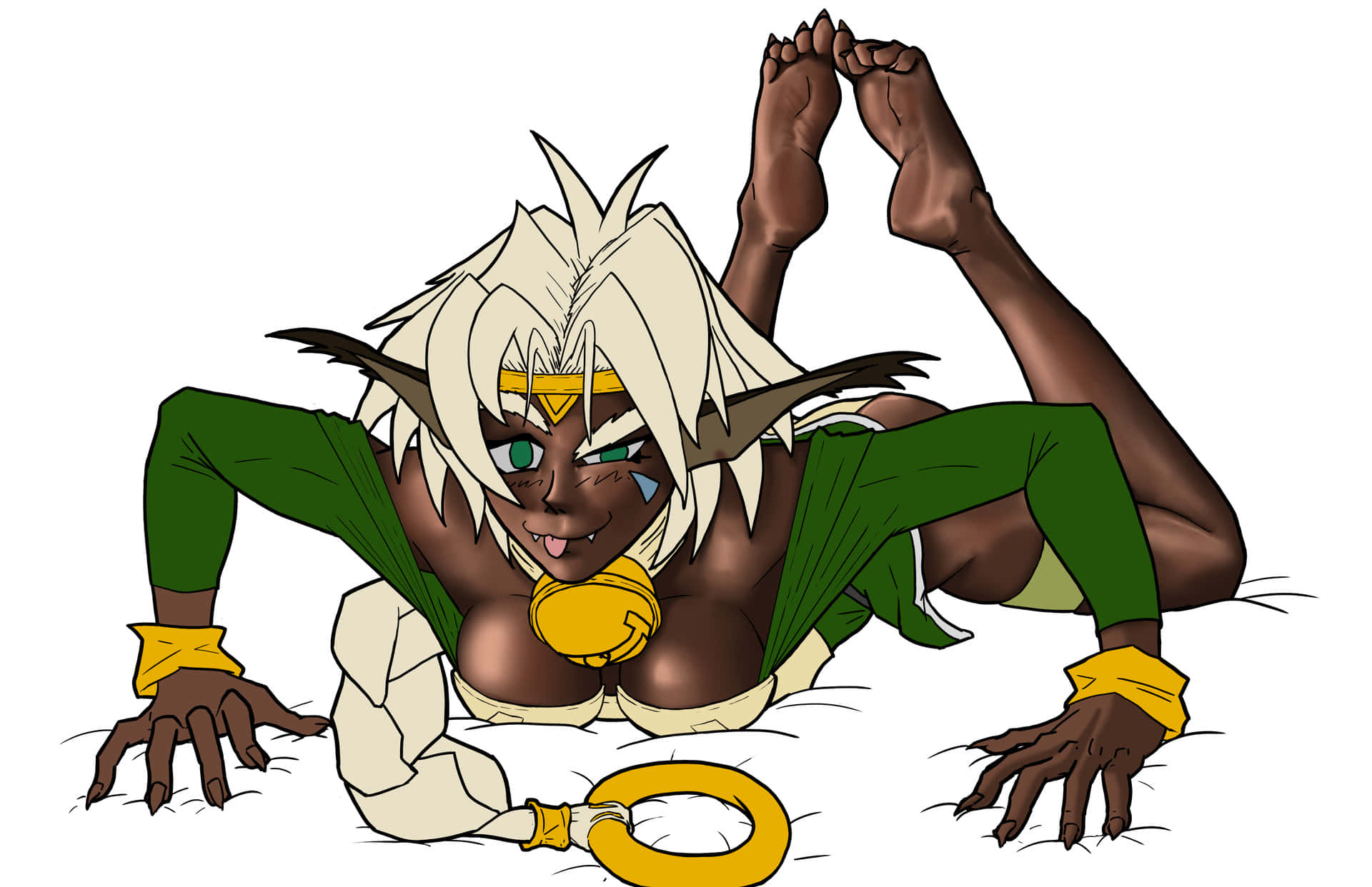 Outlaw Star, Aisha Clanclan, white hair, Full HD Desktop Wallpaper