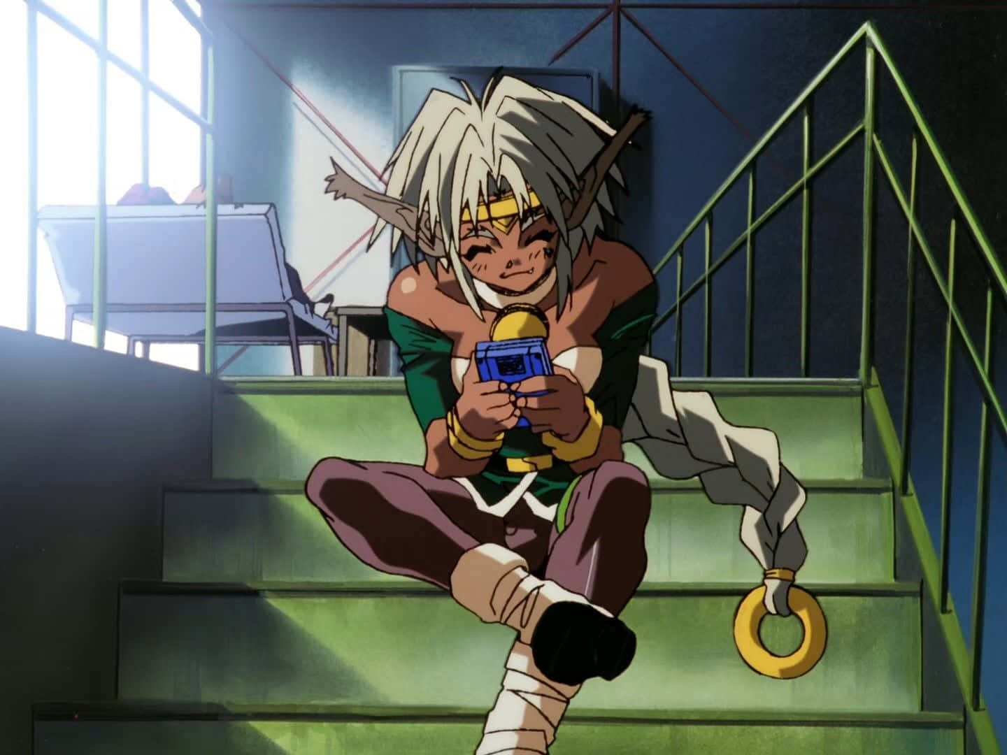 Aisha Clanclan, Outlaw Star, spiky-haired anime elf, HD Desktop Wallpaper