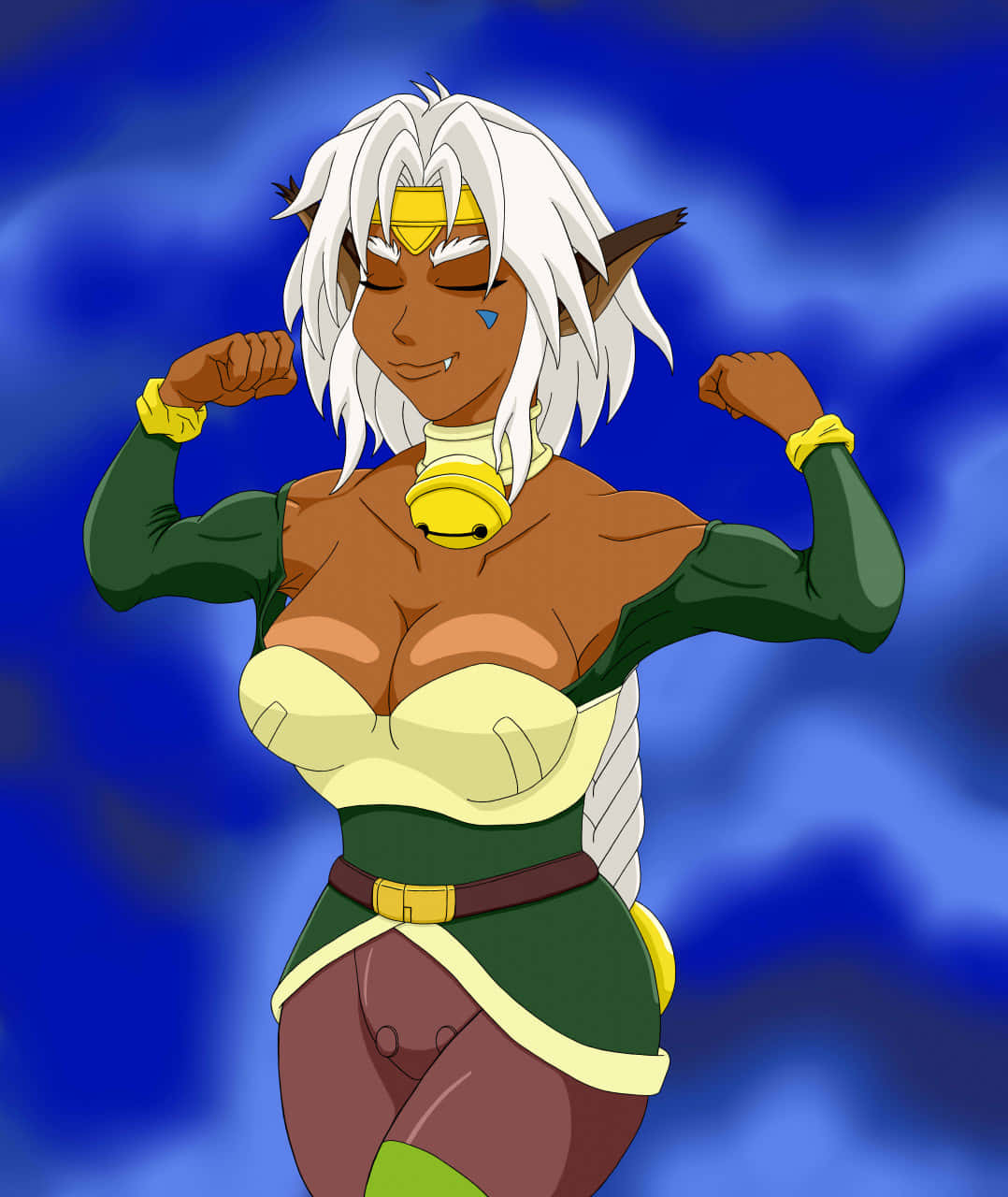 Outlaw Star, Aisha Clanclan, muscular elf woman, HD Phone Wallpaper