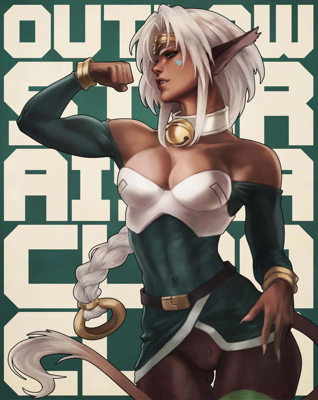 Outlaw Star, Aisha Clanclan, muscular elf woman, HD Phone Wallpaper