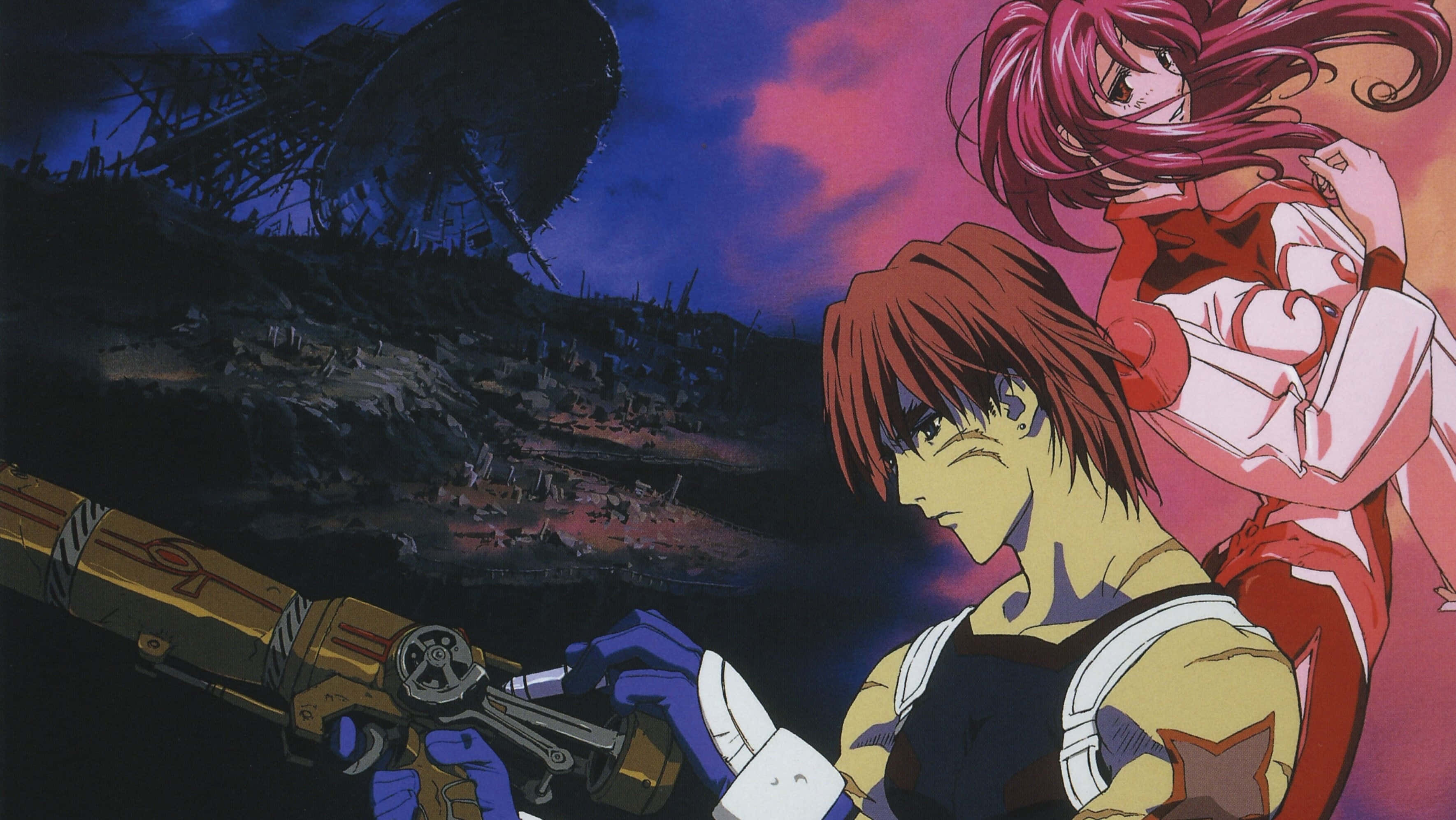 Outlaw Star, Aisha Clanclan, red-haired anime warrior, 2K Desktop Wallpaper
