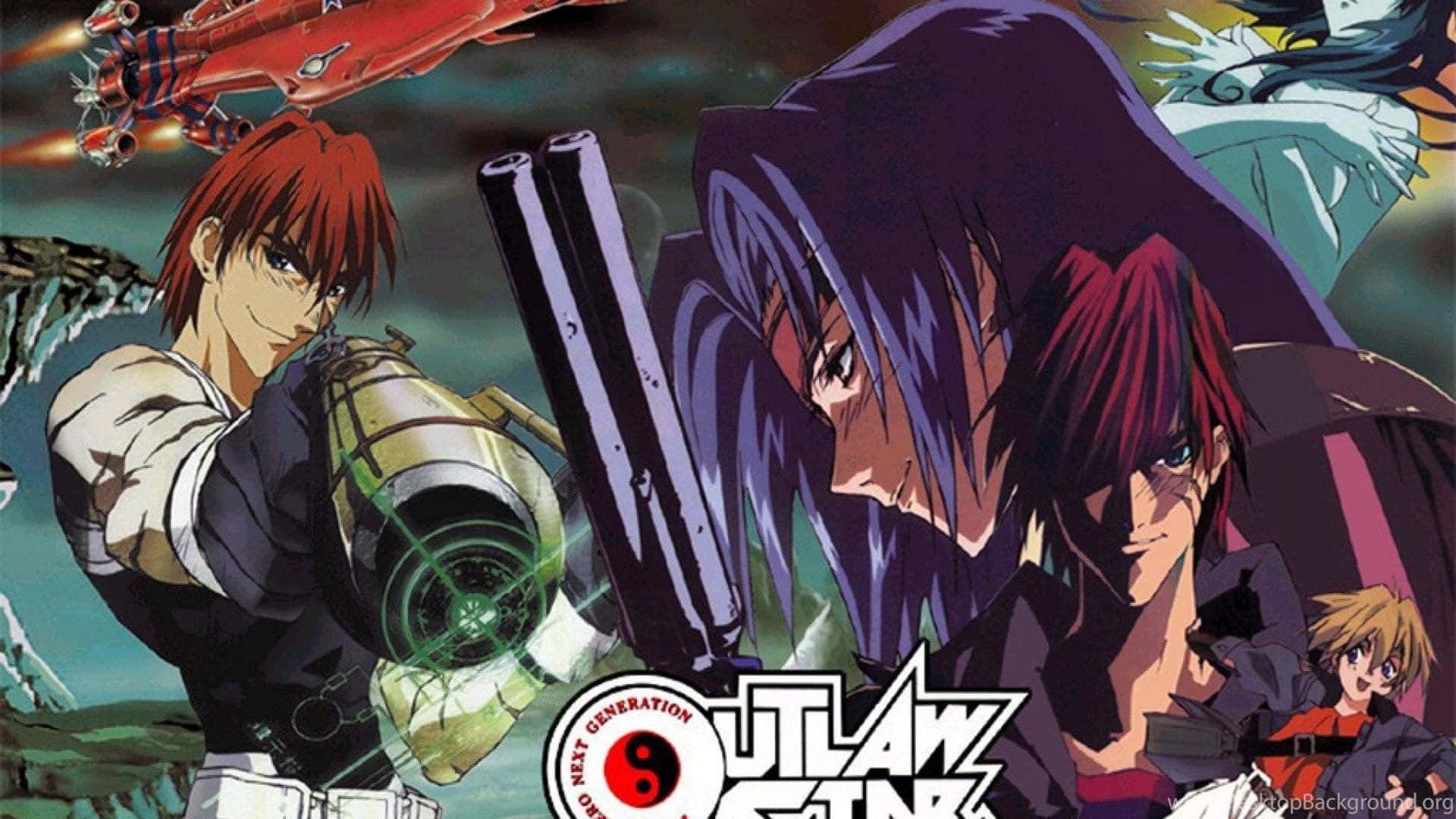 Outlaw Star, crew, cosmos, Full HD Desktop Wallpaper