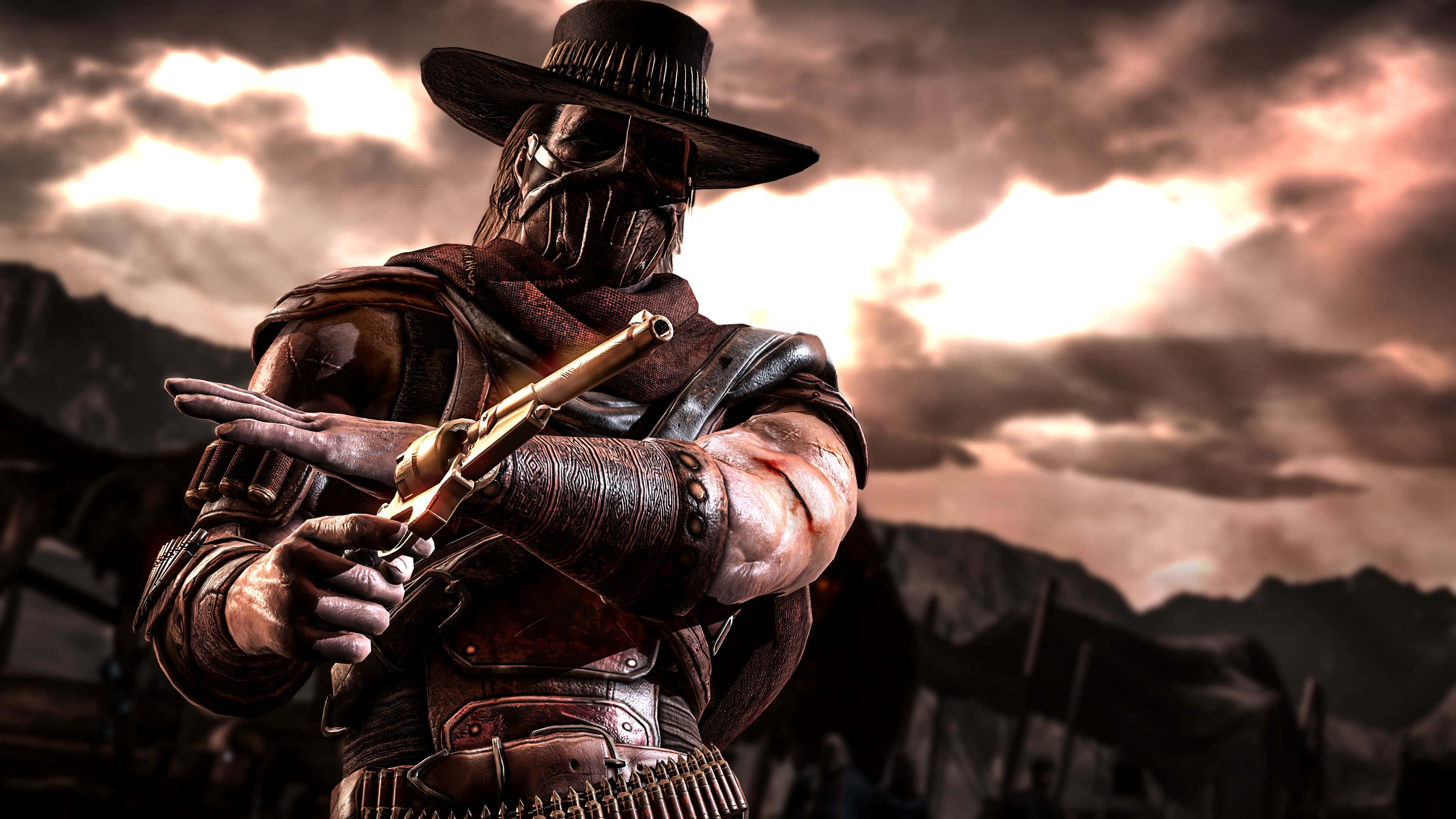 Outlaw, masked cowboy, leather armor, 4K Desktop Wallpaper