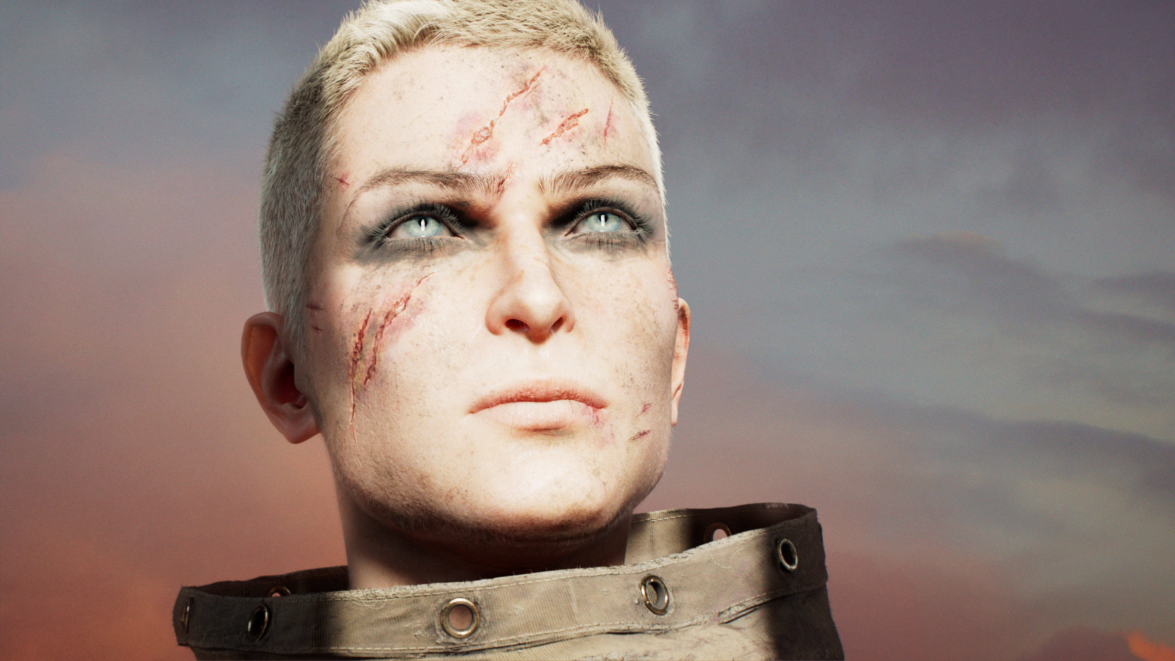 Outriders, female character, short blonde hair, 4K Desktop Wallpaper