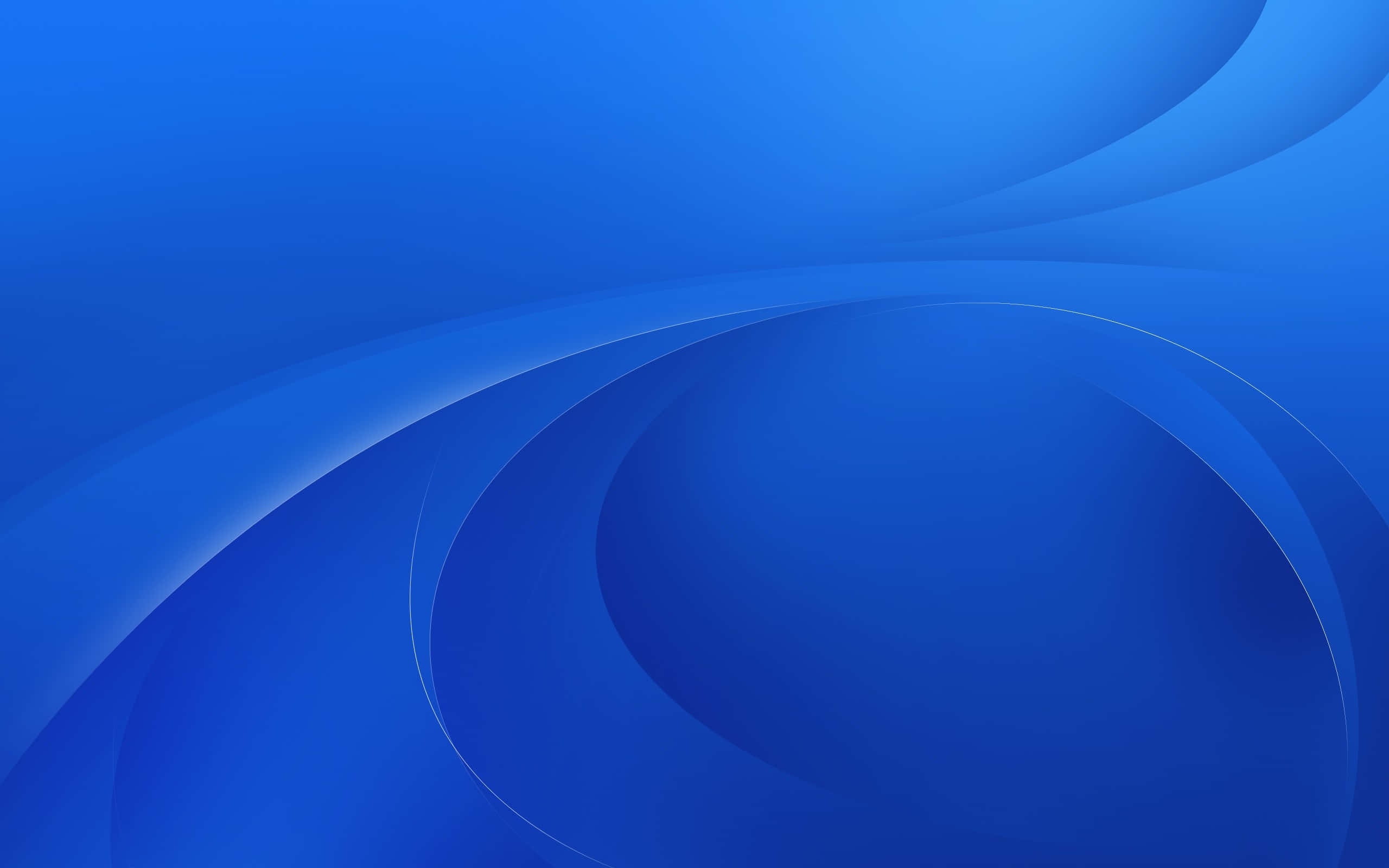 Oval, blue swirls, smooth flowing blue waves, 2K Desktop Wallpaper