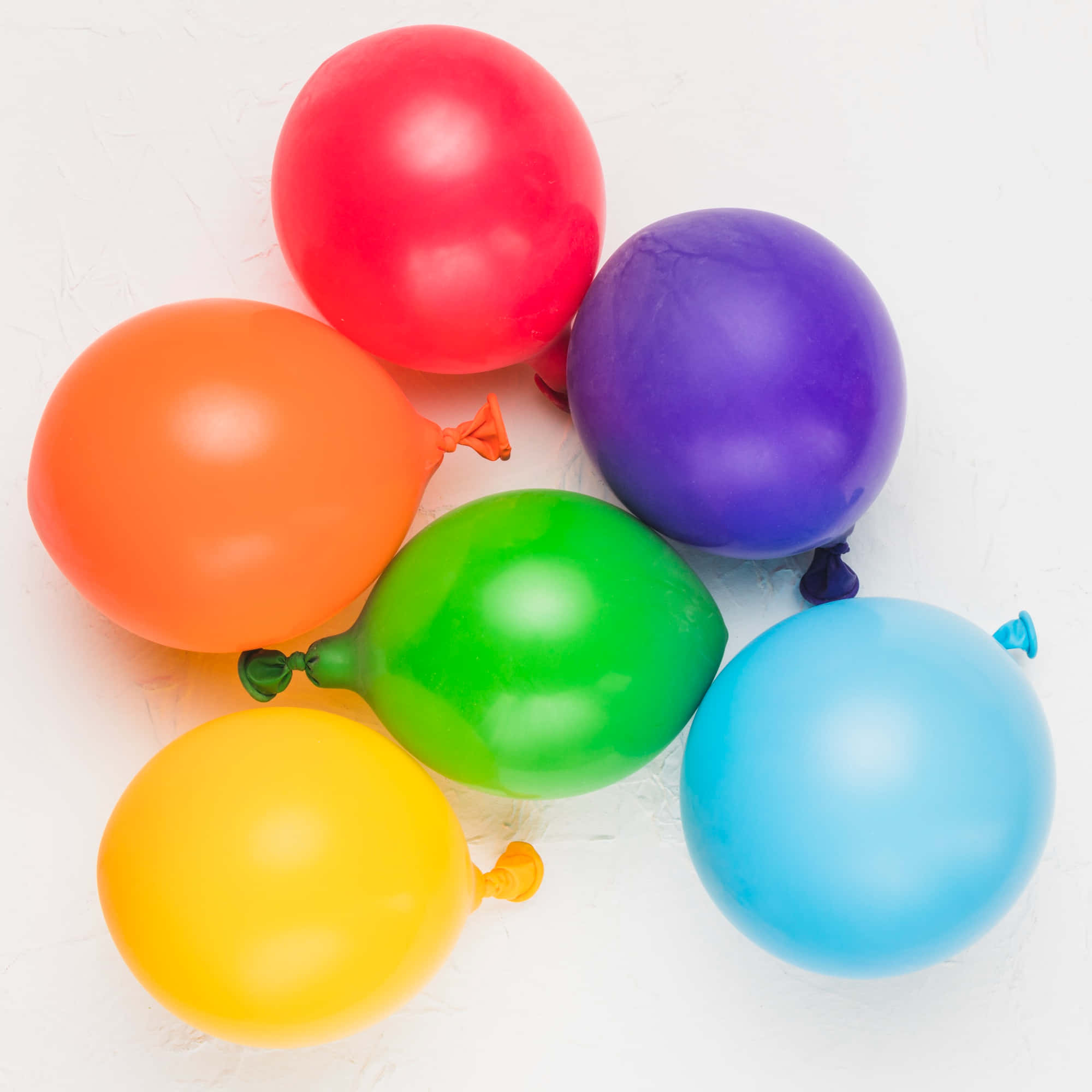 Oval Balloons, rainbow balloons, red, Full HD Desktop Wallpaper