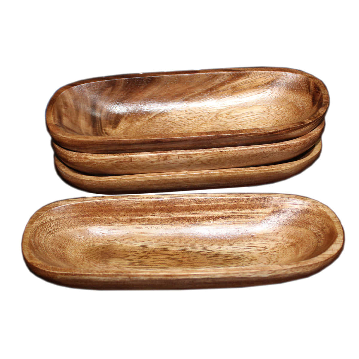 wooden oval food trays, rich grain patterns, warm tones, SD Desktop Wallpaper