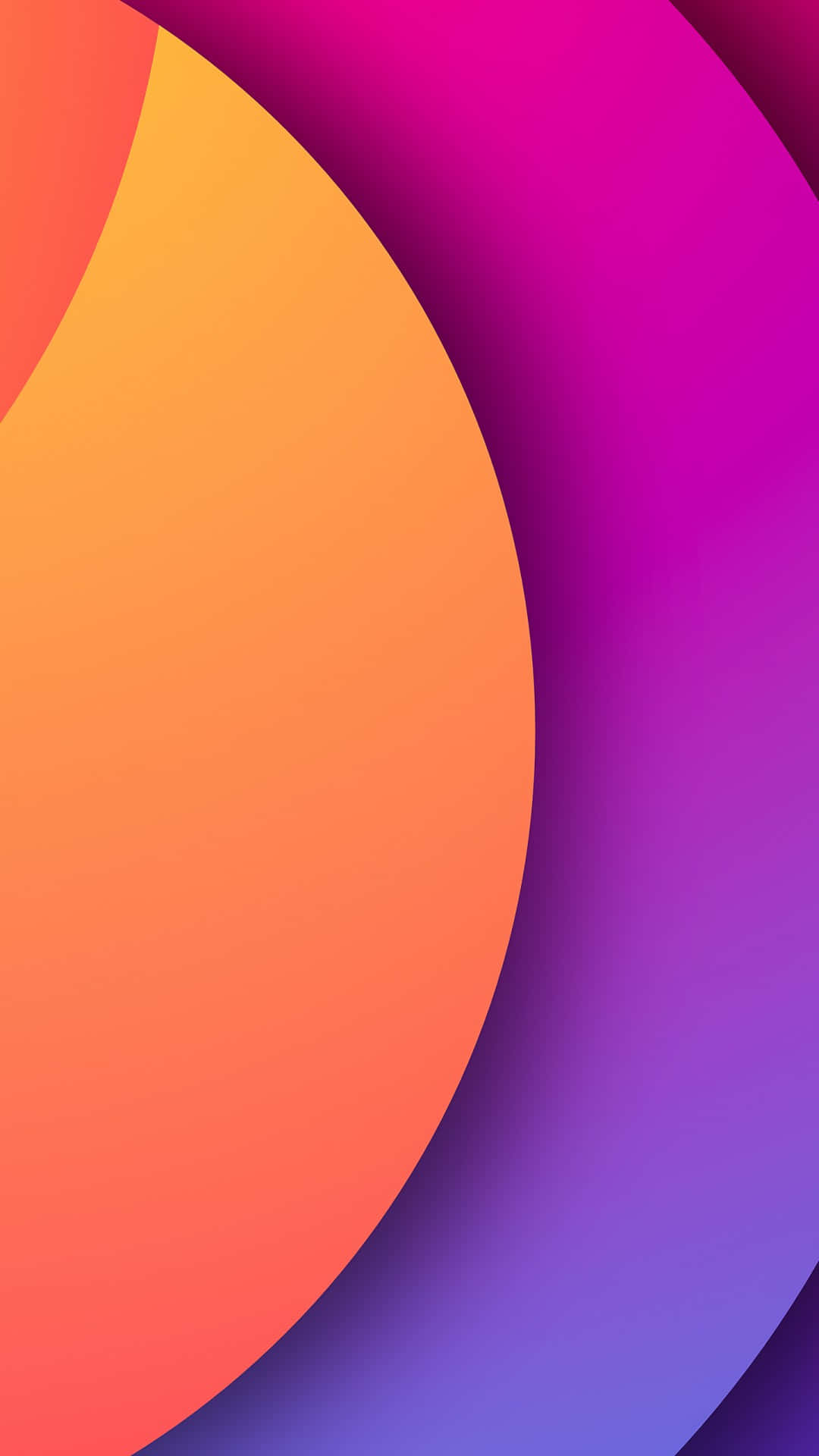 oval abstract pattern, orange, pink, Full HD Phone Wallpaper