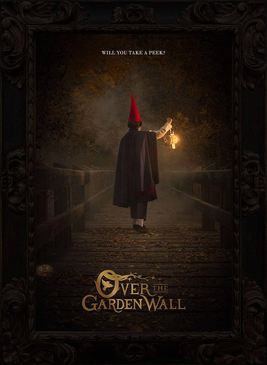 Over the Garden Wall, red pointed hat, dark cloak, SD Phone Wallpaper