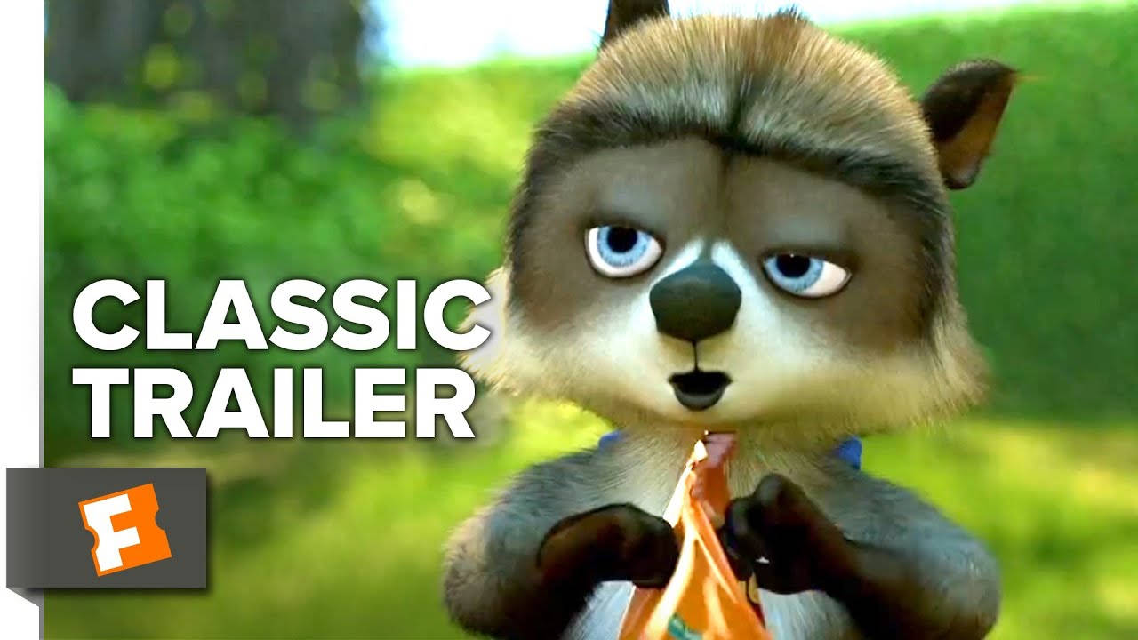 Over The Hedge, cartoon raccoon, blue eyes, HD Desktop Wallpaper
