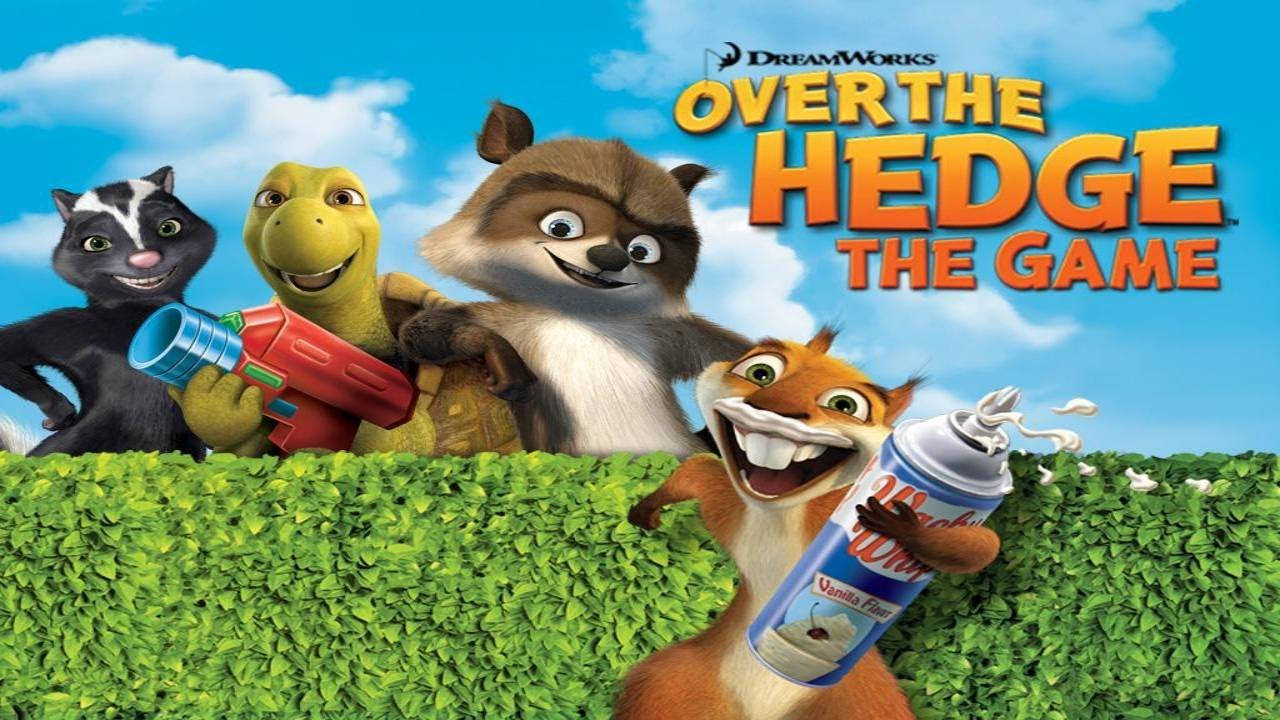 Over The Hedge, four animated animal friends, lush green hedge, HD Desktop Wallpaper
