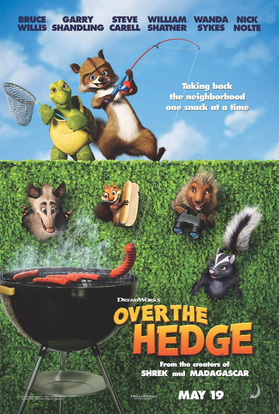 Over The Hedge, raccoon, turtle, HD Phone Wallpaper