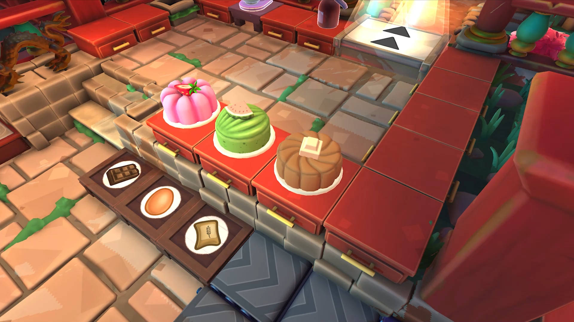 Overcooked, cake conveyor belt, red drawers, Full HD Desktop Wallpaper