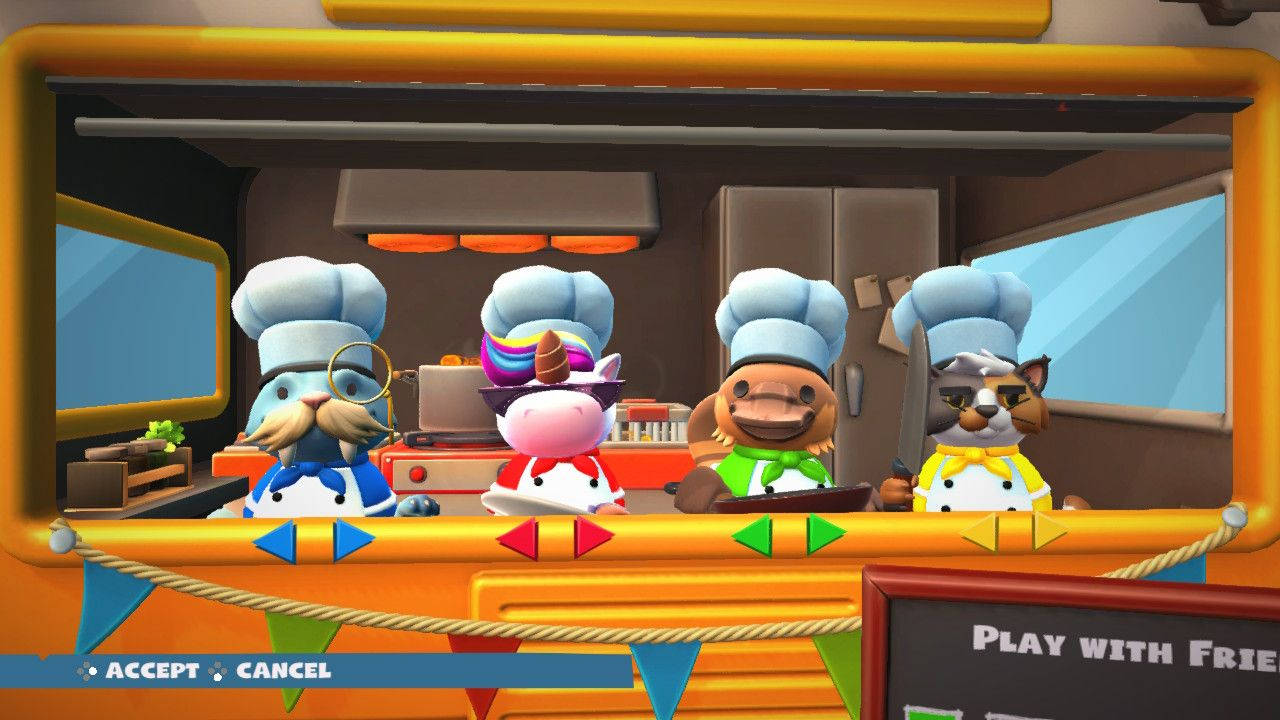 Overcooked, character selection, cartoon animal chefs, HD Desktop Wallpaper