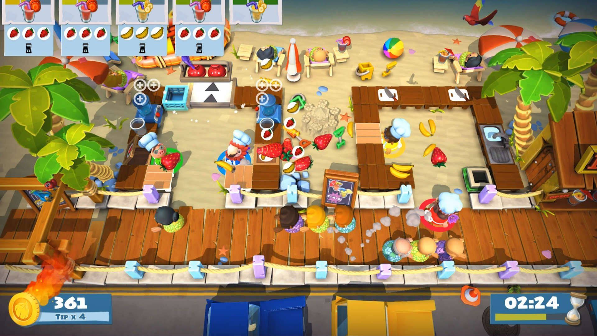 Overcooked, beach, food truck, Full HD Desktop Wallpaper